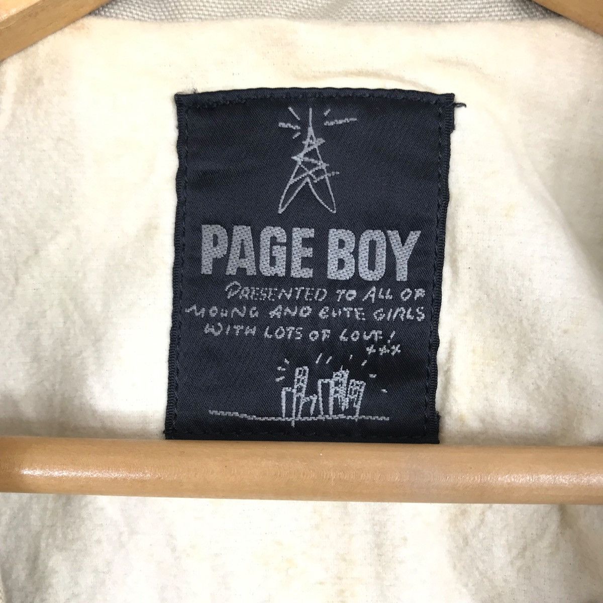Canvas × Japanese Brand × Vintage Vintage Page Boy Canvas Jacket Big Logo At The Back Vintage Size US M / EU 48-50 / 2 - 6 Thumbnail