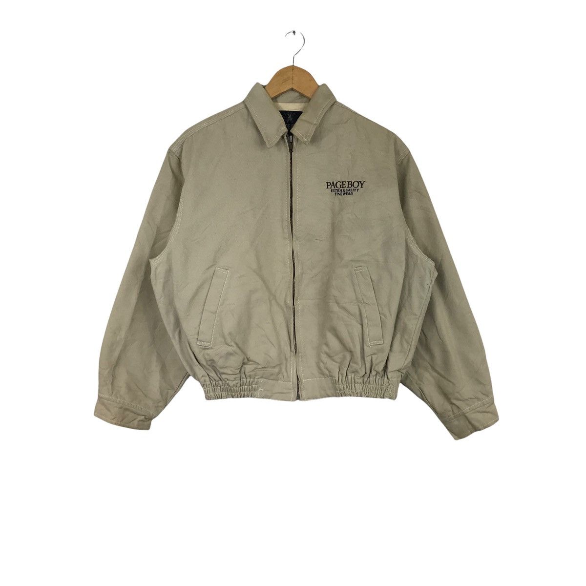 Canvas × Japanese Brand × Vintage Vintage Page Boy Canvas Jacket Big Logo At The Back Vintage Size US M / EU 48-50 / 2 - 1 Thumbnail