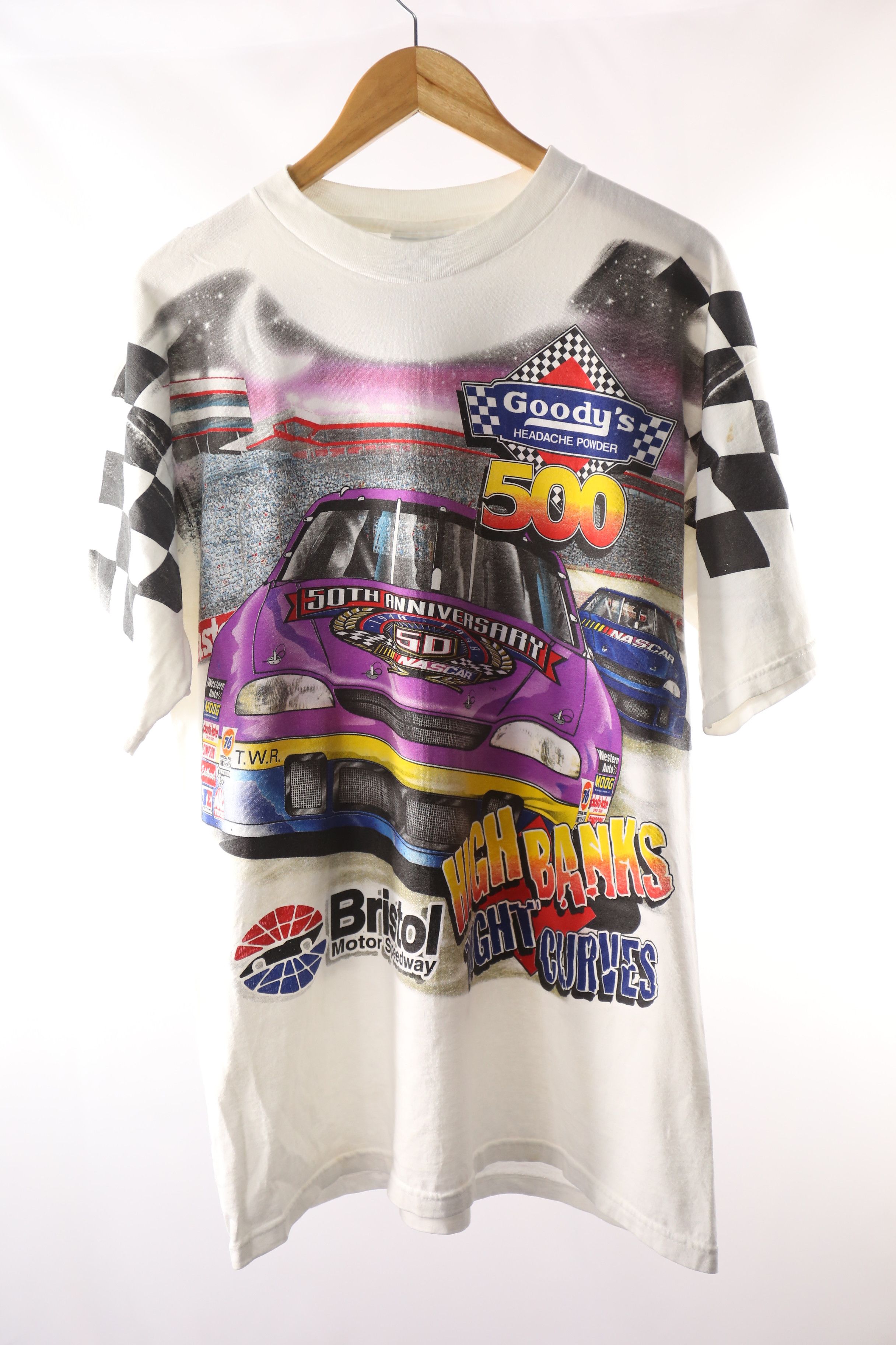 NASCAR × Vintage GTMC160 Vtg 90s Nascar GOODY'S HEADACHE POWDER 500 Size US XL / EU 56 / 4 - 1 Thumbnail