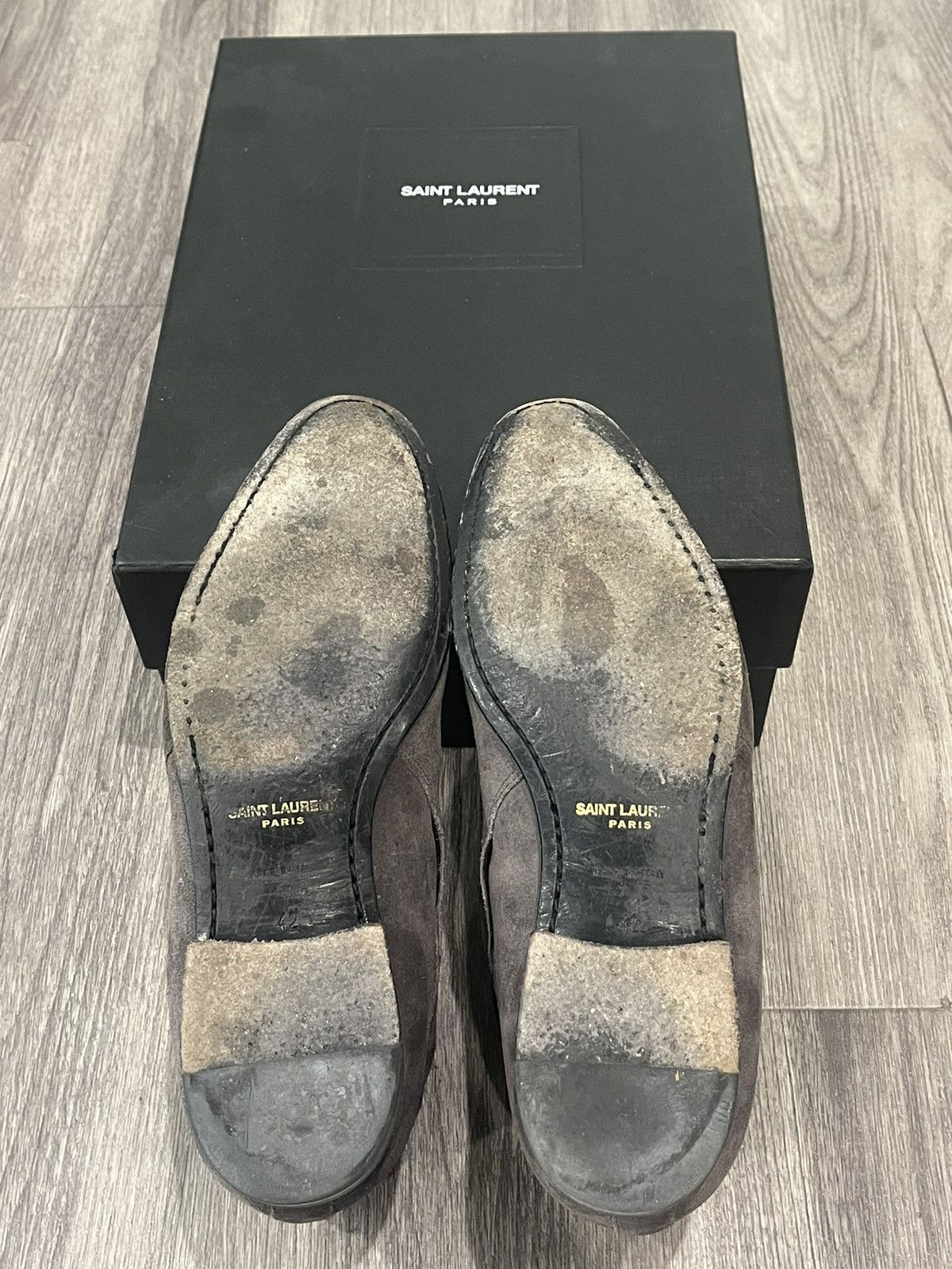 Saint Laurent Paris Saint Laurent Paris Wyatt Jodhpur Anthracite Sz 42 Size US 9 / EU 42 - 5 Thumbnail
