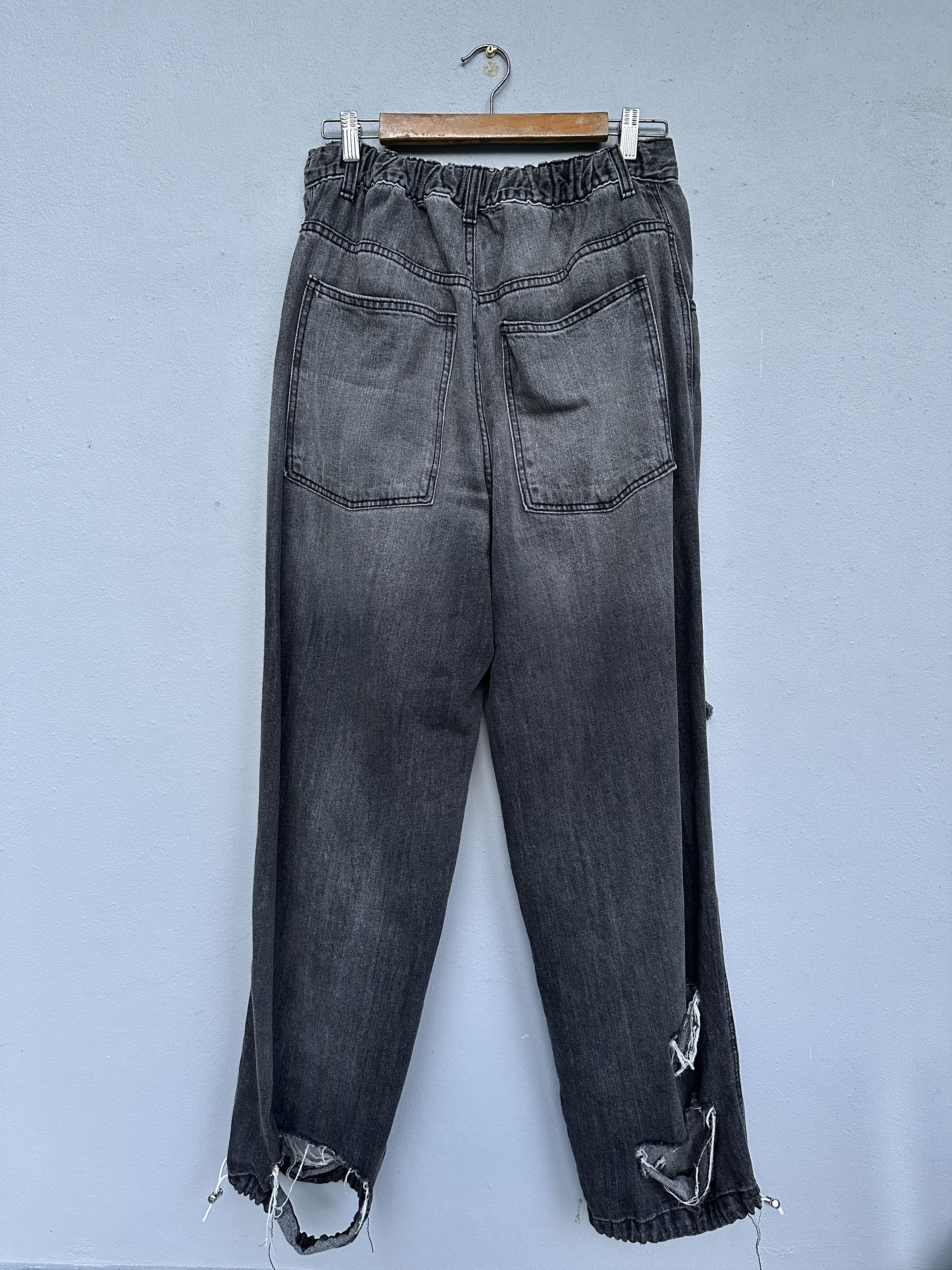 Japanese Brand Riot Glamour Distressed Rip Parachute Baggy Denim Size US 30 / EU 46 - 5 Thumbnail