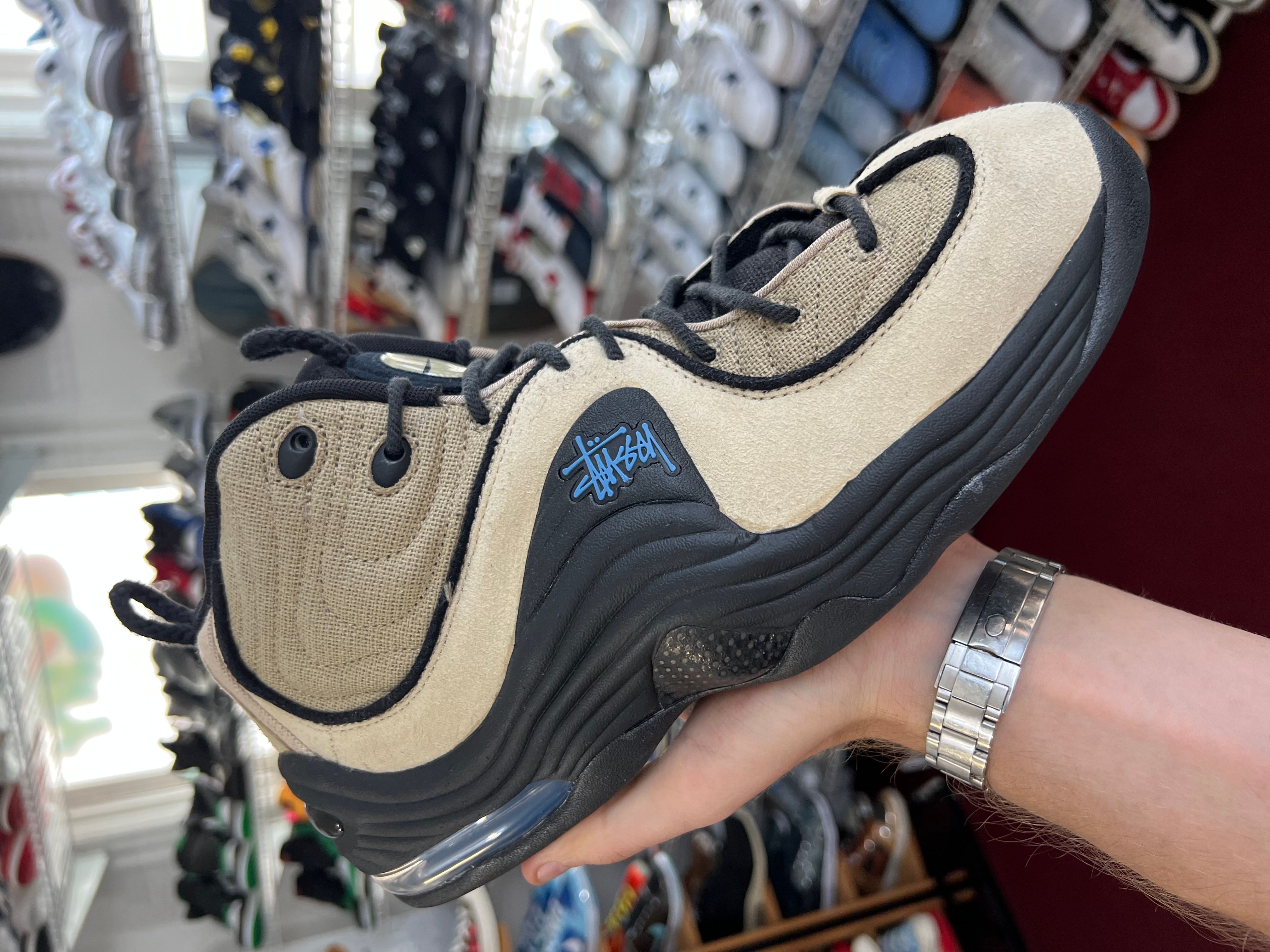 Pre-owned Nike X Stussy Air Penny 2 ‘rattan' Size 12 Vnds Shoes In Beige
