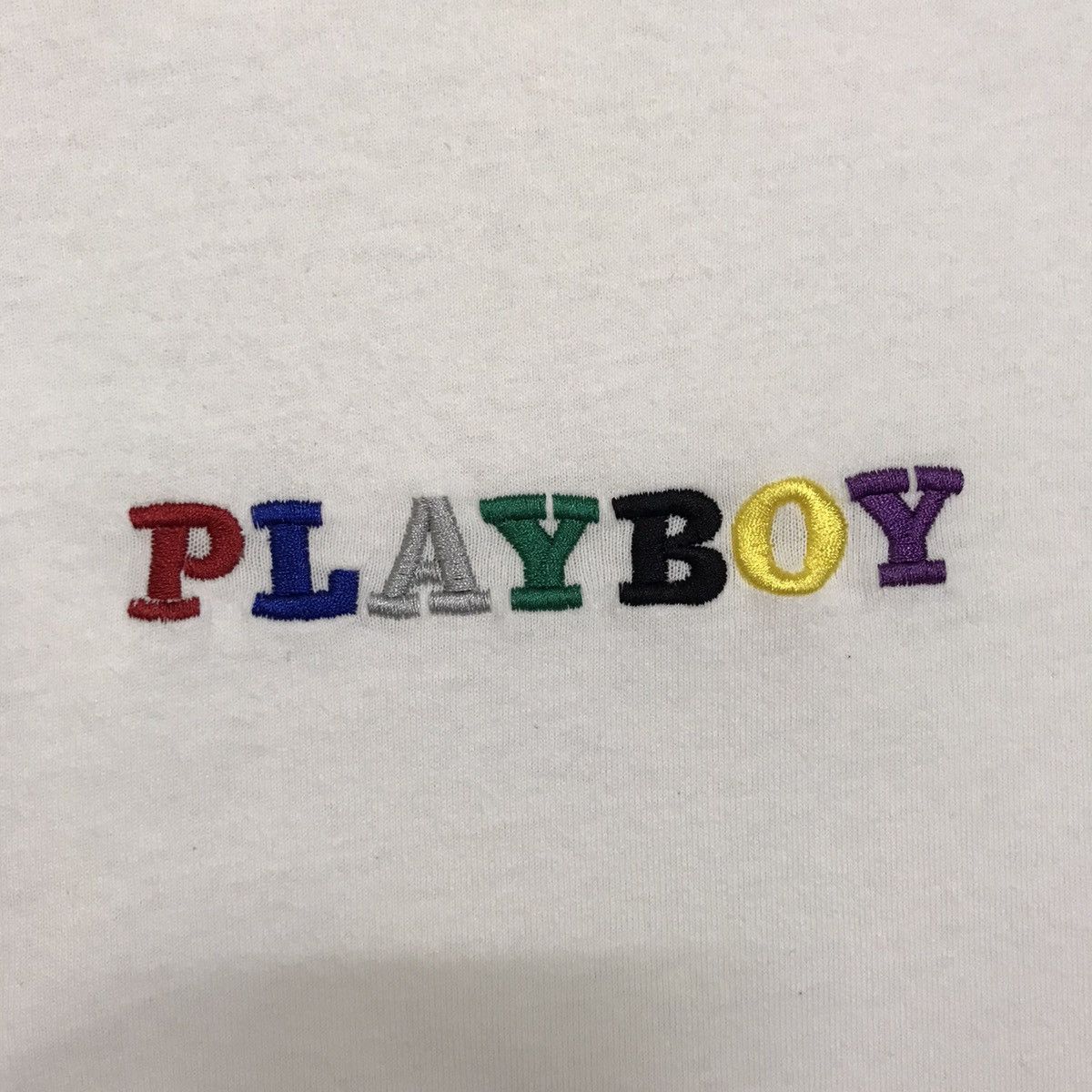 BASE CONTROL × Playboy × Vintage 💥RARE💥 Vintage Playboy Tee Embroidery Spell Out Size US L / EU 52-54 / 3 - 3 Thumbnail