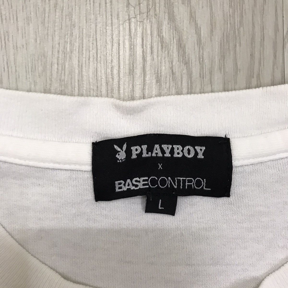 BASE CONTROL × Playboy × Vintage 💥RARE💥 Vintage Playboy Tee Embroidery Spell Out Size US L / EU 52-54 / 3 - 9 Thumbnail