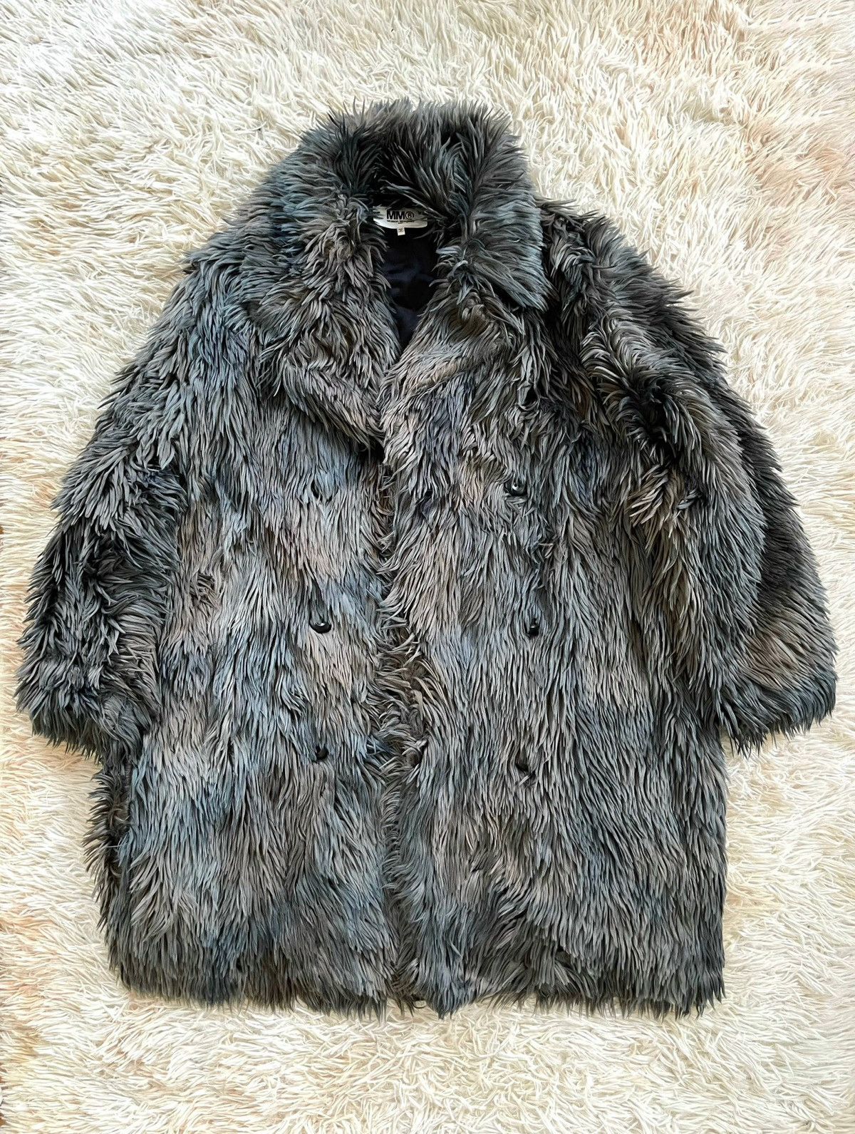 Maison Margiela Maison Margiela Mm6 Oversized Faux Fur Coat 