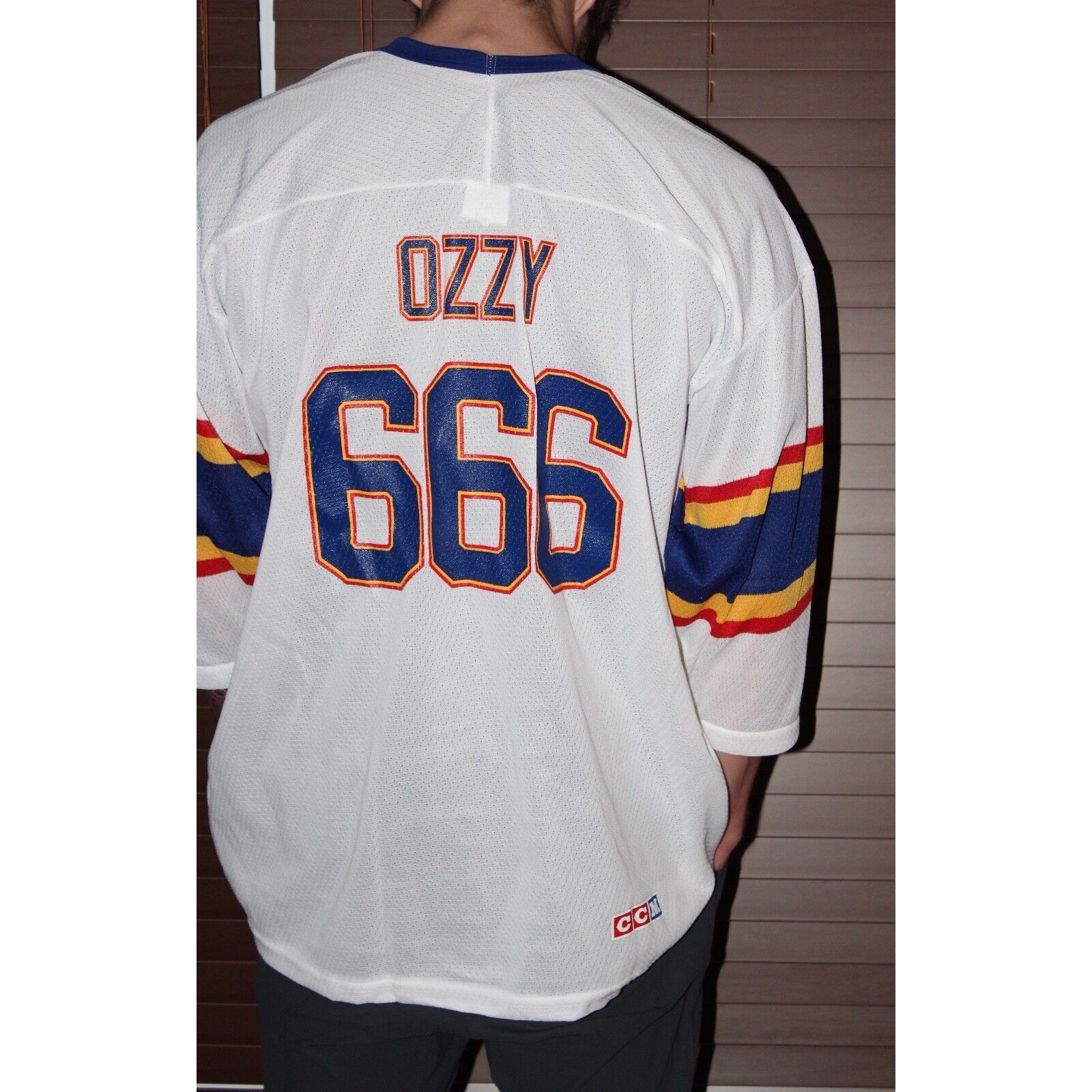 Ccm NOS Vtg 90s CCM XL Ozzy Osbourne Black Sabbath St Louis Blue Size US XL / EU 56 / 4 - 6 Thumbnail