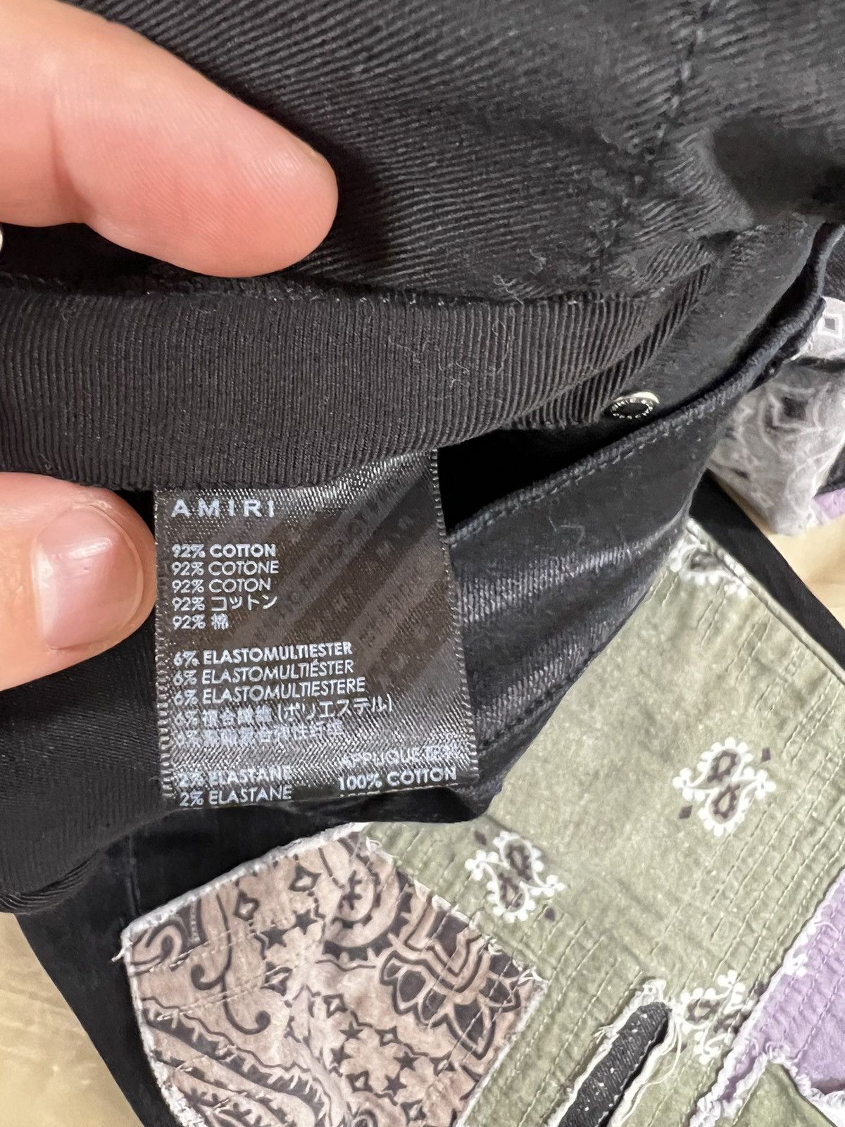 Amiri Amiri Men's Bandana Art Patch Skinny Jeans size 36 $2000 Size US 36 / EU 52 - 6 Thumbnail