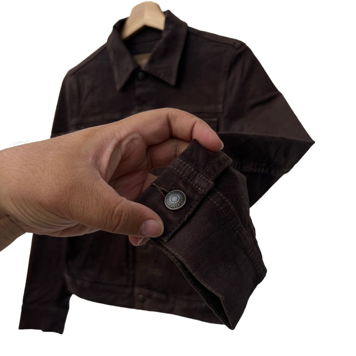 DKNY RICH BROWN CROPPED JACKET DKNY JEANS CORDUROY DESIGN Size M / US 6-8 / IT 42-44 - 6 Thumbnail