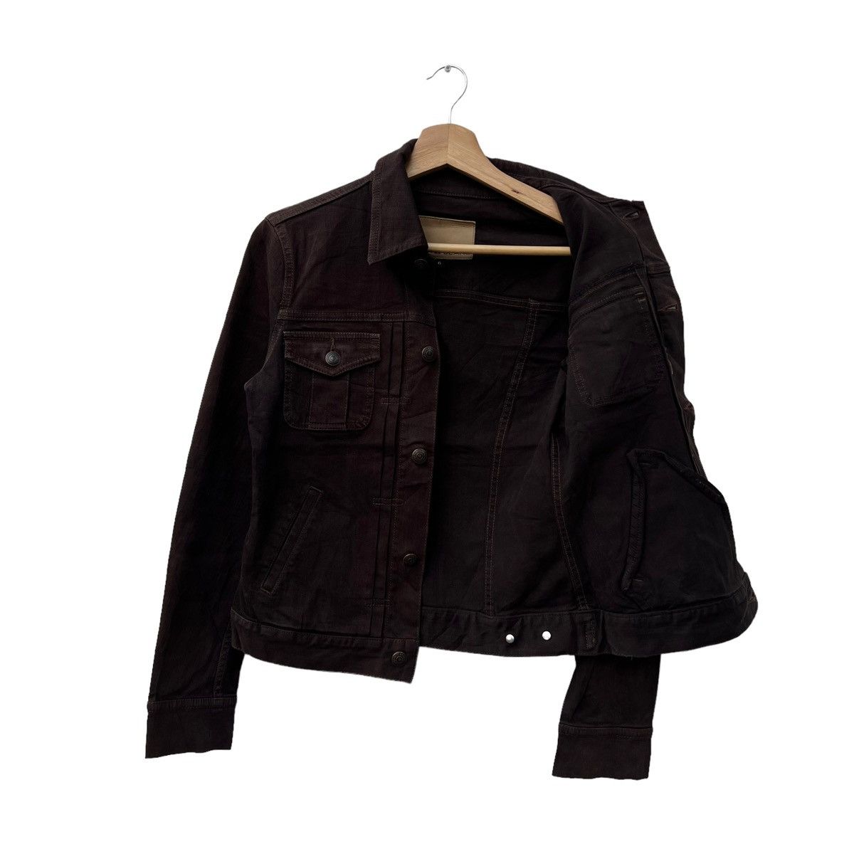 DKNY RICH BROWN CROPPED JACKET DKNY JEANS CORDUROY DESIGN Size M / US 6-8 / IT 42-44 - 10 Thumbnail