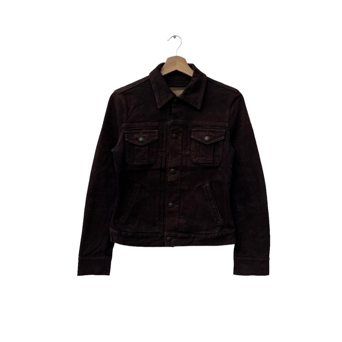 DKNY RICH BROWN CROPPED JACKET DKNY JEANS CORDUROY DESIGN Size M / US 6-8 / IT 42-44 - 1 Thumbnail