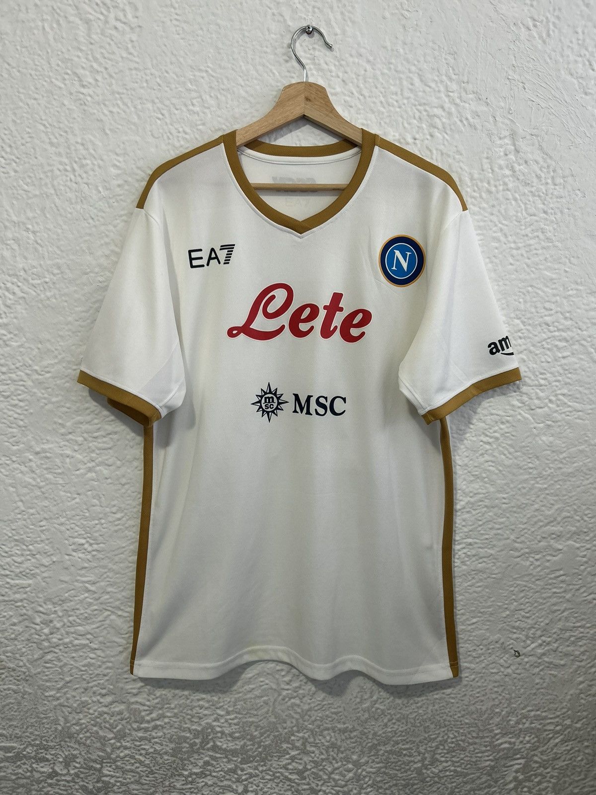 Giorgio Armani 2021-22 Piotr Zielinski SSC Napoli EA7 Away Kit Size US XXL / EU 58 / 5 - 2 Thumbnail