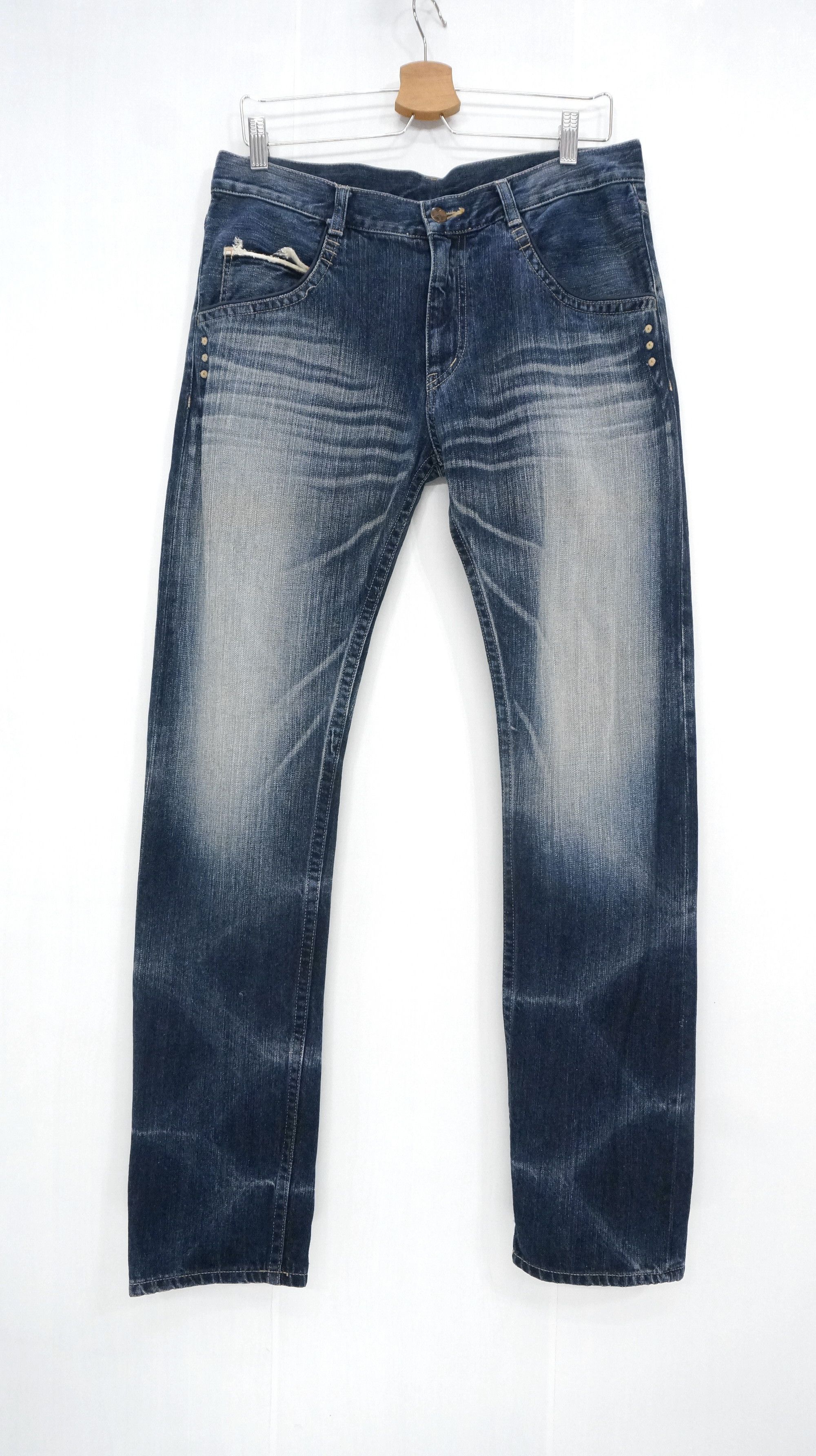 image of Hysteric Glamour Ozone Rocks Jeans Made In Japan Denim in Blue Denim, Men's (Size 32)