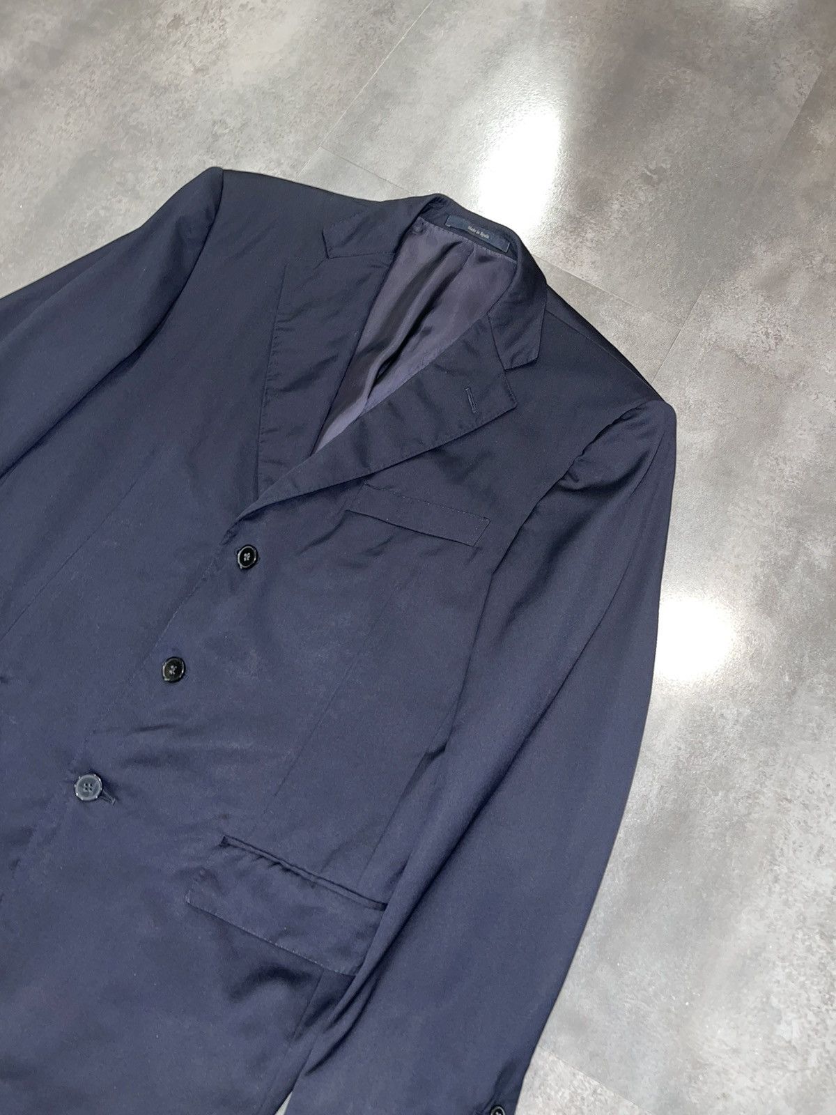 Ermenegildo Zegna Ermenegildo Zegna Navy Wool Blazer Size US L / EU 52-54 / 3 - 8 Thumbnail