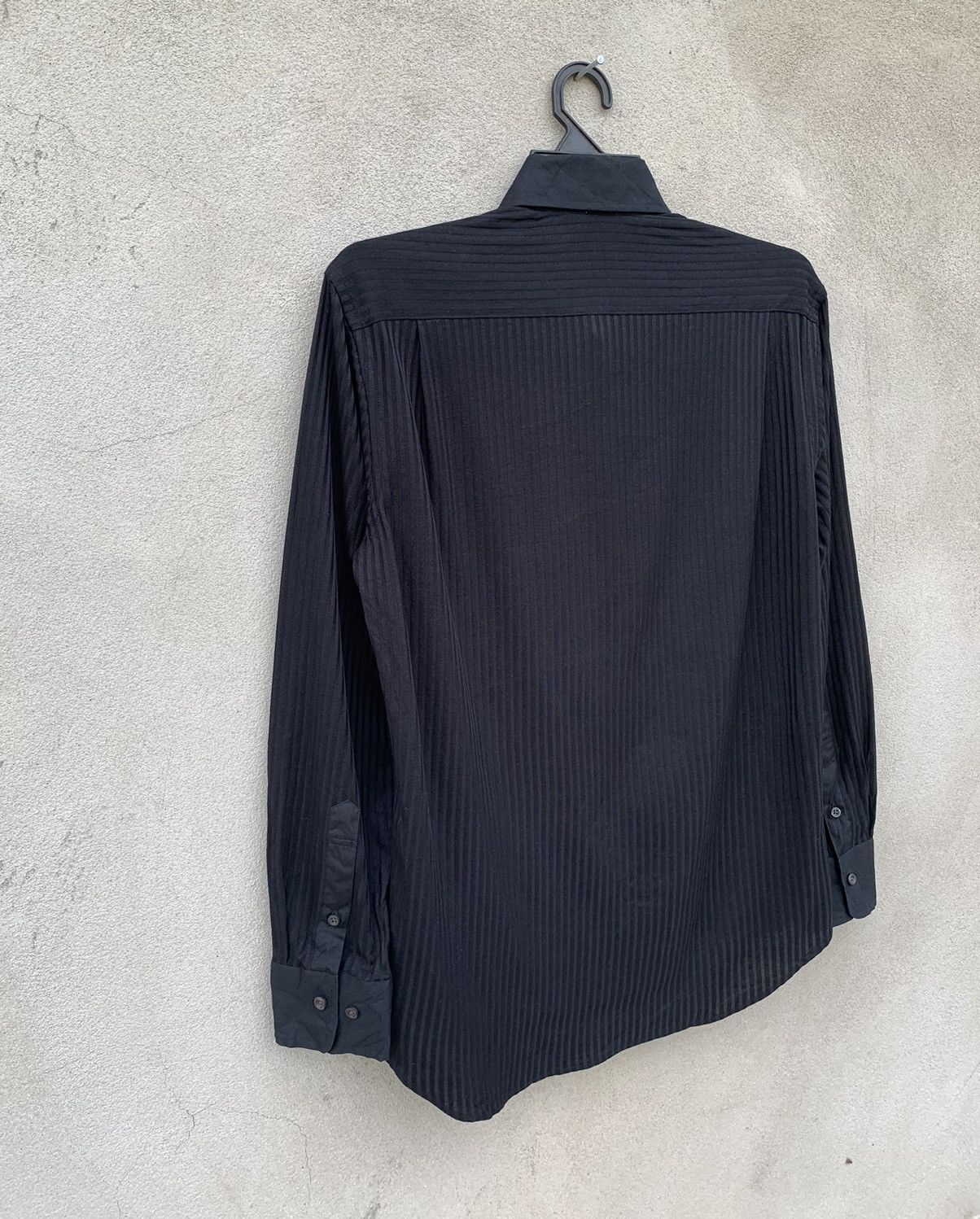 Lanvin Lanvin Black Long Sleeve Button Ups Stripe Shirt Size US M / EU 48-50 / 2 - 6 Thumbnail