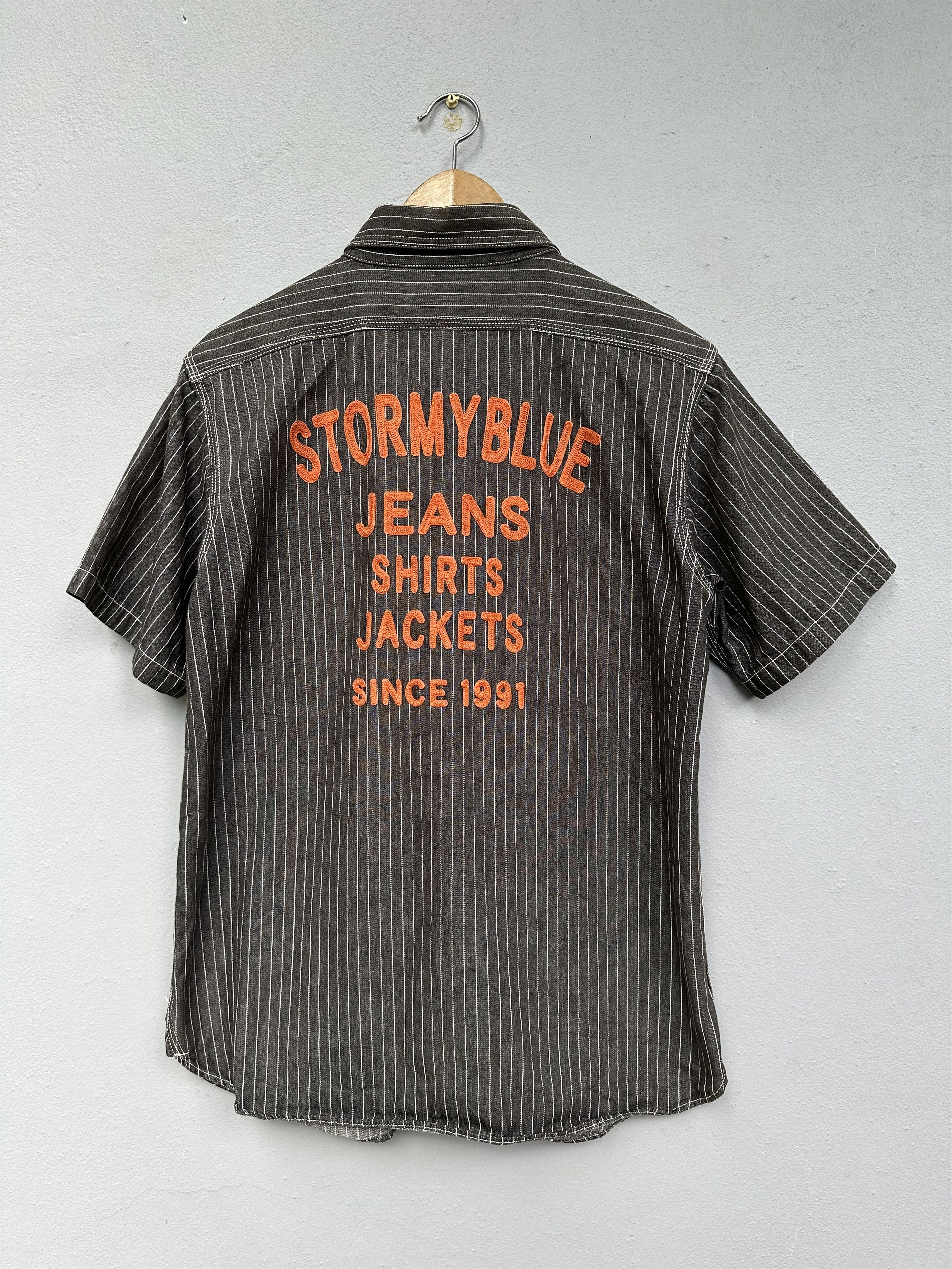 Freewheelers Pherrows StormBlue Wabash Gusset Striped Jeans Shirts Jacket Size US M / EU 48-50 / 2 - 2 Thumbnail