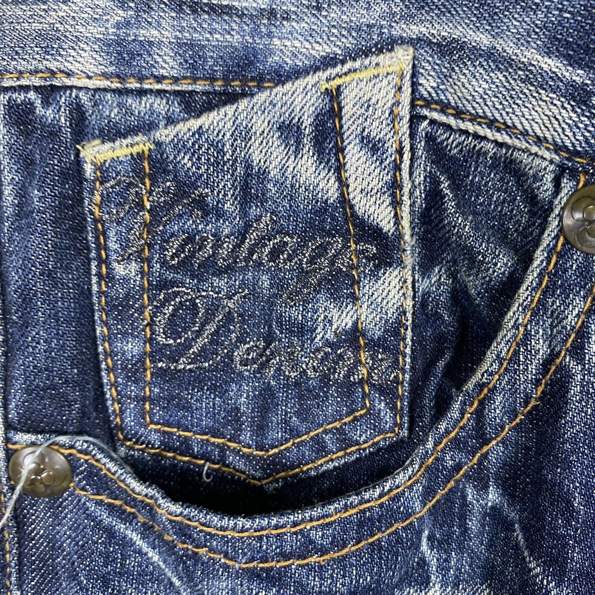 Japanese Brand × Jean × Vintage Vintage Denim Spellout Bell Bottom Trouser Denim Flare Jeans Size 31" - 5 Thumbnail