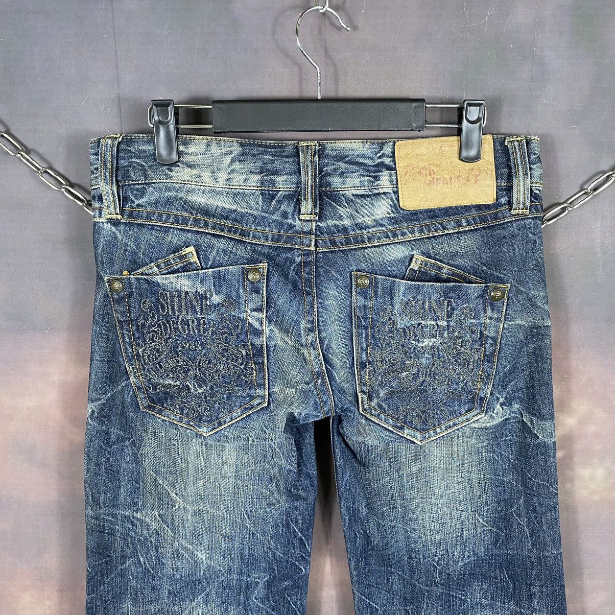Japanese Brand × Jean × Vintage Vintage Denim Spellout Bell Bottom Trouser Denim Flare Jeans Size 31" - 6 Thumbnail