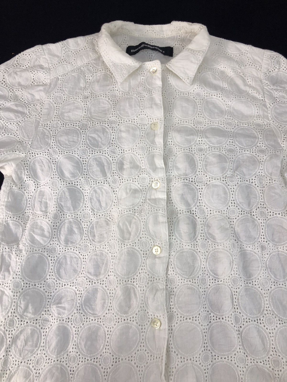 Issey Miyake × mercibeaucoup 90s Mercibeaucoup Issey Miyake Blouson Floral Design Shirt Size M / US 6-8 / IT 42-44 - 3 Thumbnail