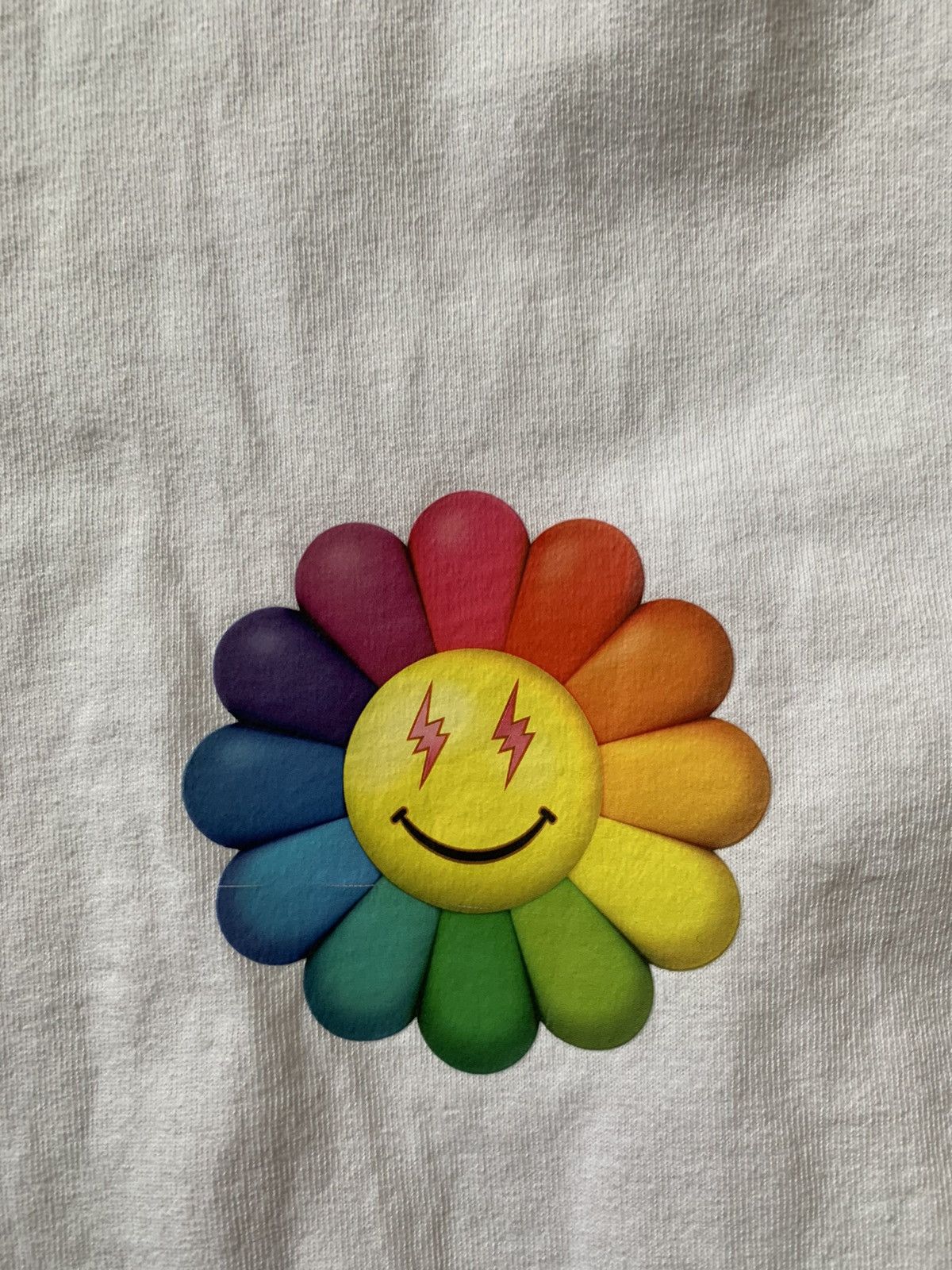 J Balvin × Takashi Murakami J Balvin Murakami Blanco Scripts Rainbow Flower T Shirt Size US L / EU 52-54 / 3 - 2 Thumbnail