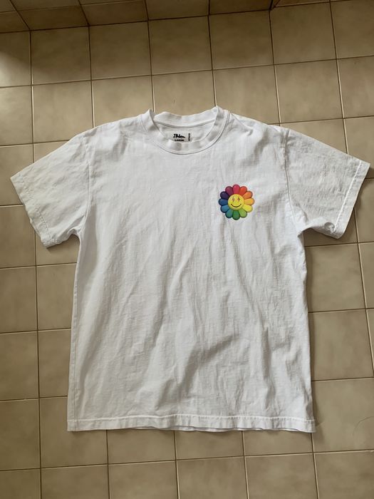 Takashi Murakami J Balvin Murakami Blanco Scripts Rainbow Flower T