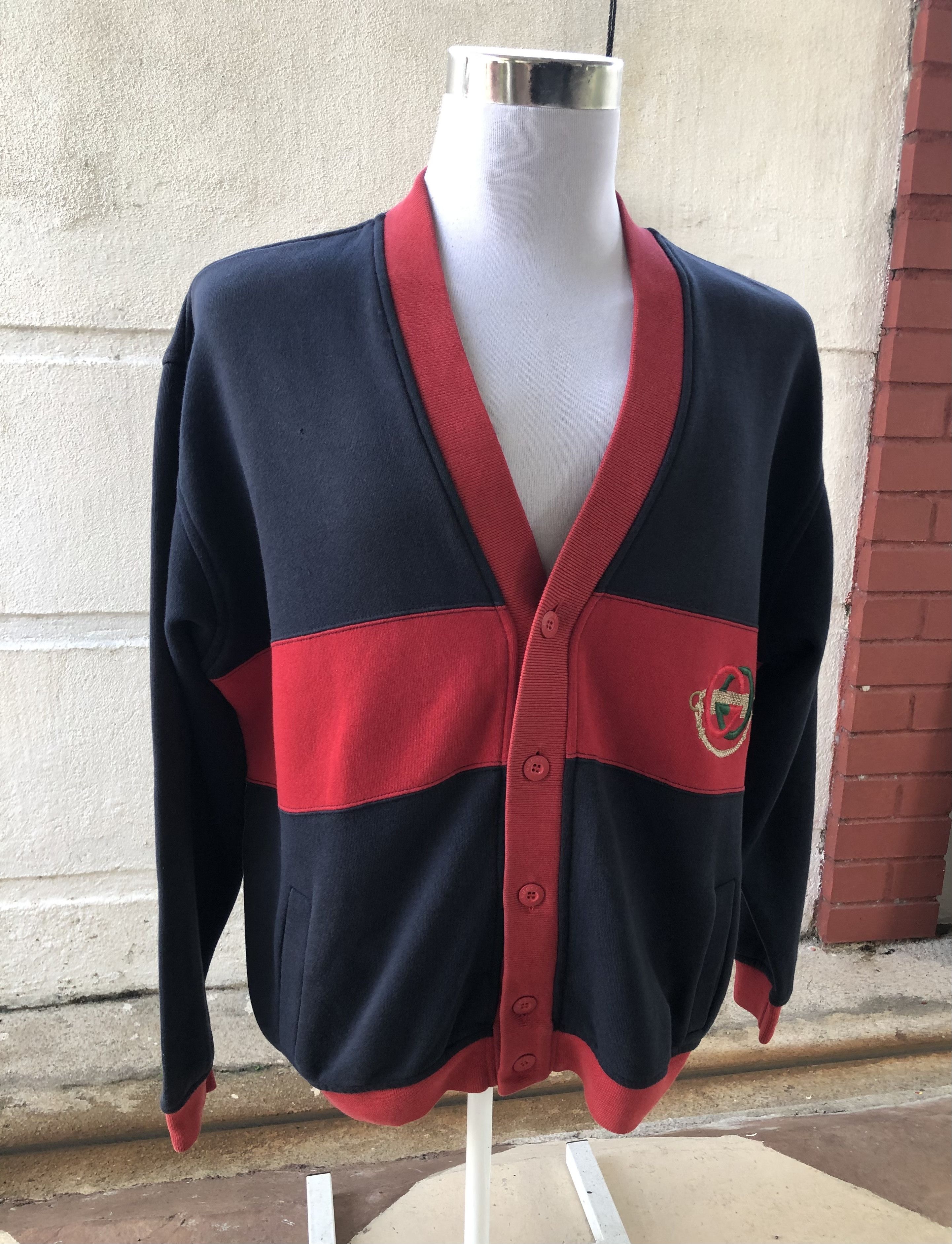 Gucci RARE🔥VINTAGE 90’S GUCCI EMBROIDERED LOGO CARDIGAN SWEATER Size US L / EU 52-54 / 3 - 9 Thumbnail