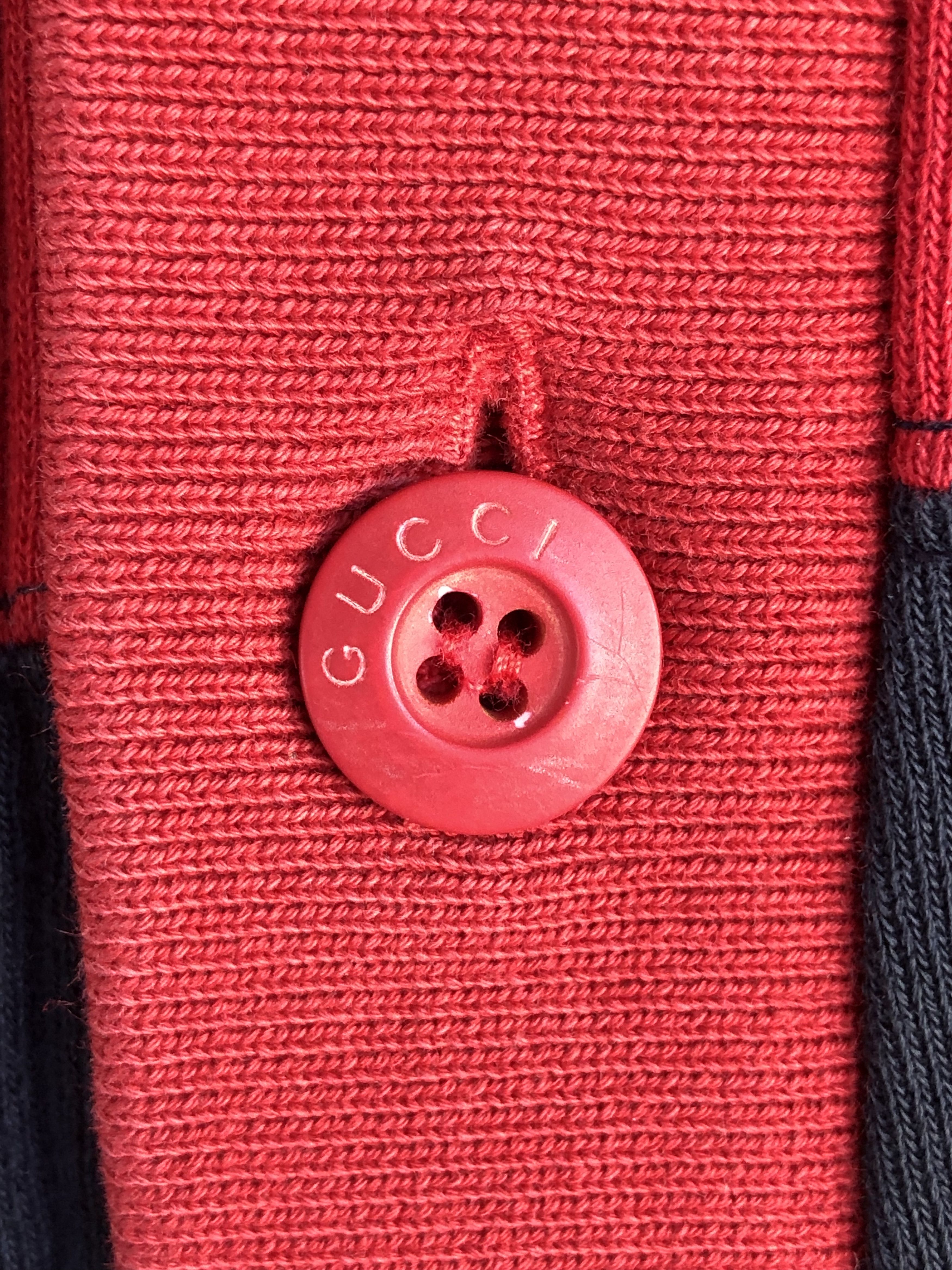 Gucci RARE🔥VINTAGE 90’S GUCCI EMBROIDERED LOGO CARDIGAN SWEATER Size US L / EU 52-54 / 3 - 5 Thumbnail