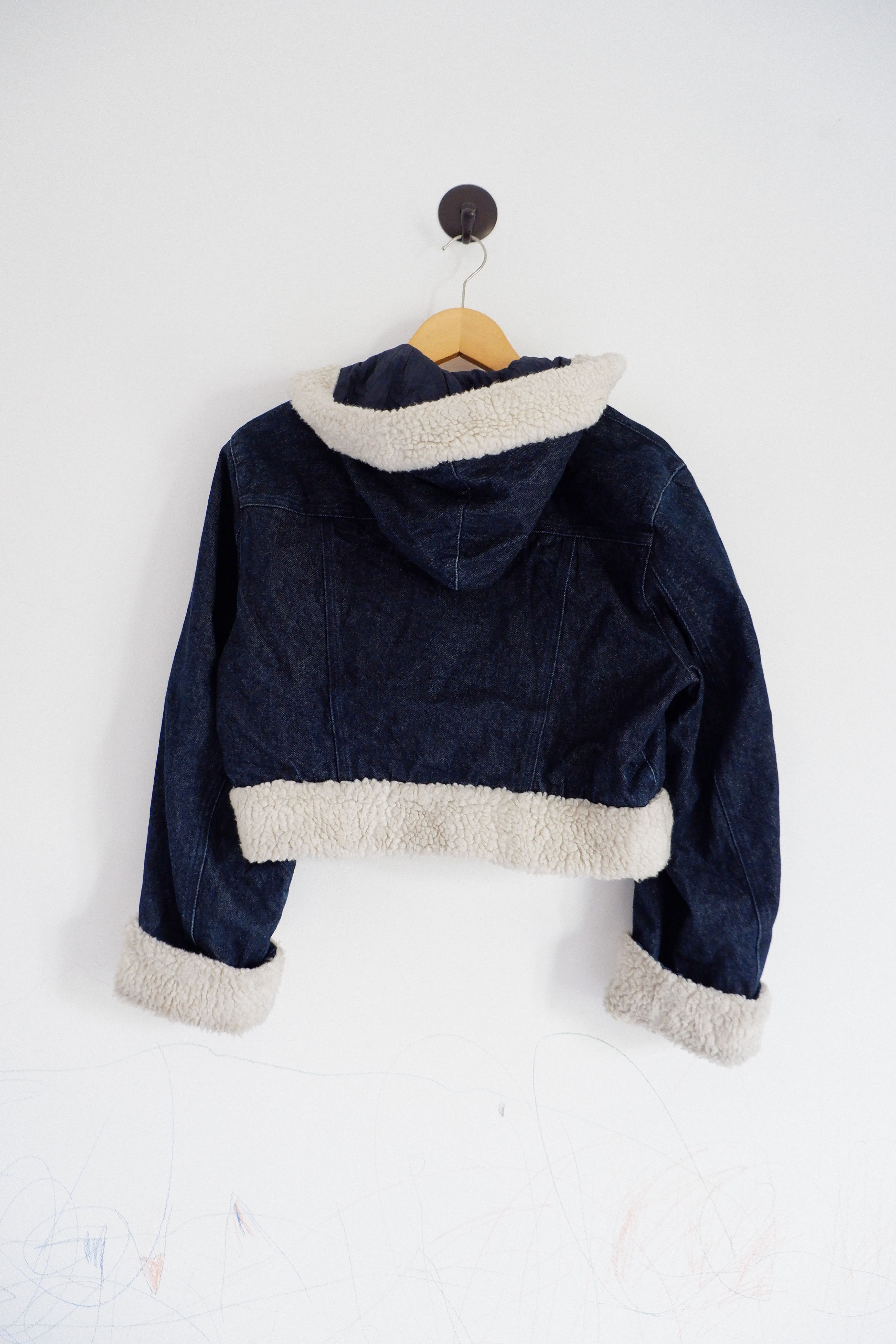 Issey Miyake Vtg Issey Sport by Issey Miyake Cropped Winter Denim Jacket Size M / US 6-8 / IT 42-44 - 5 Thumbnail