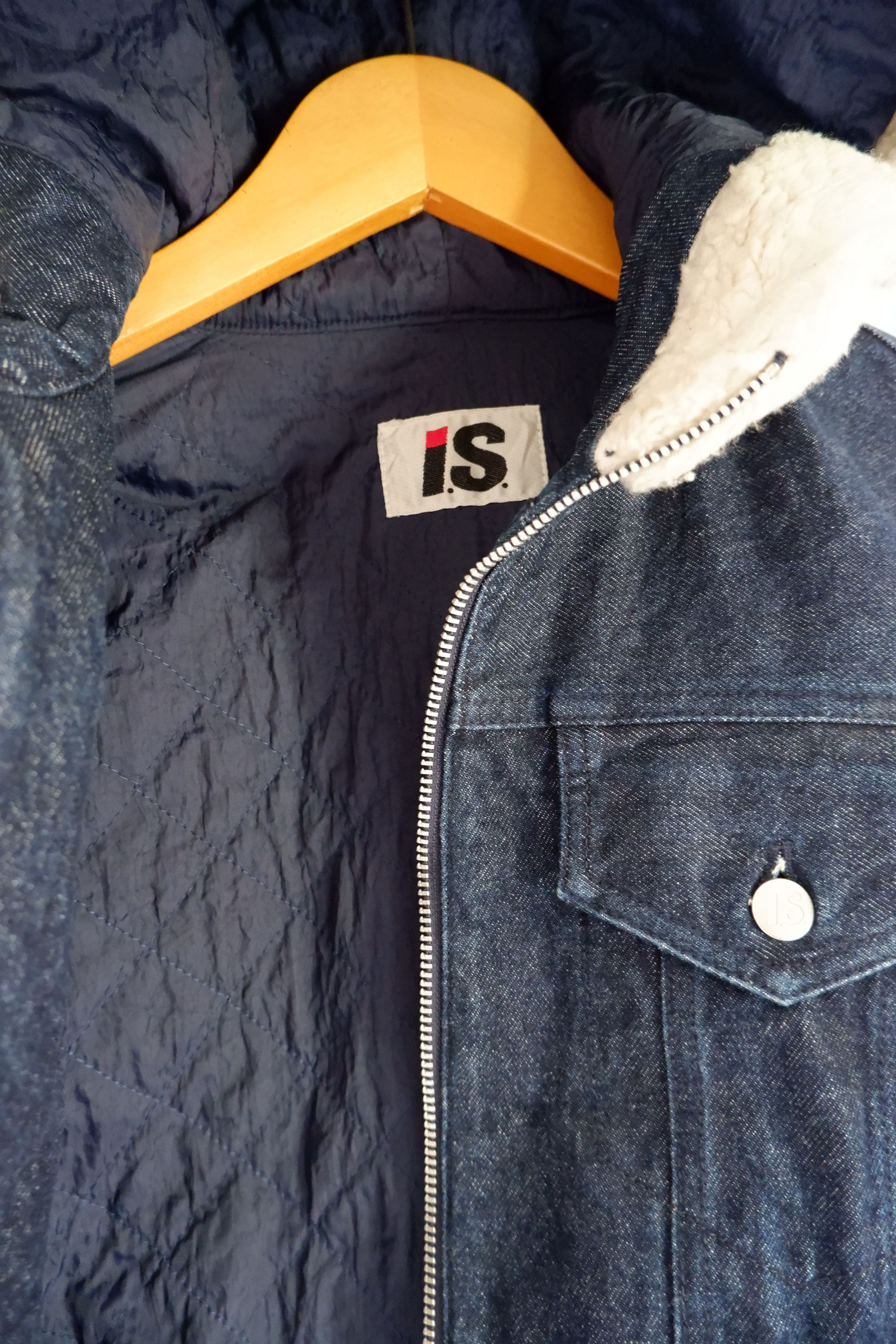 Issey Miyake Vtg Issey Sport by Issey Miyake Cropped Winter Denim Jacket Size M / US 6-8 / IT 42-44 - 6 Thumbnail