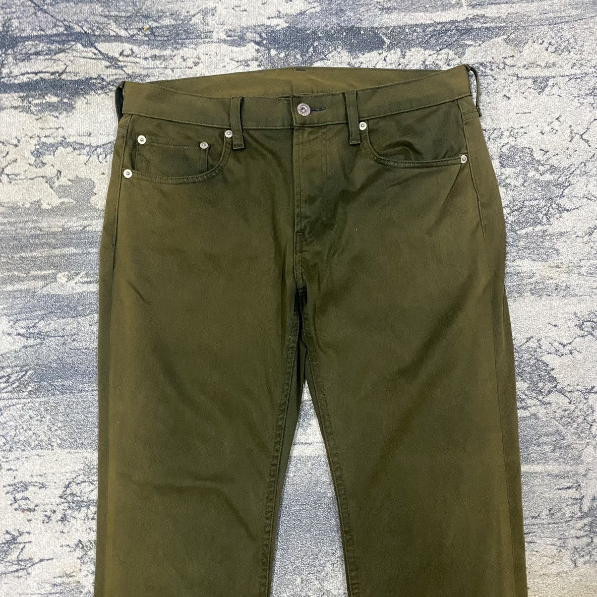 GU × Japanese Brand × Vintage Vintage Japan Gu Olive Green Elastic Jeans Size US 33 - 2 Thumbnail