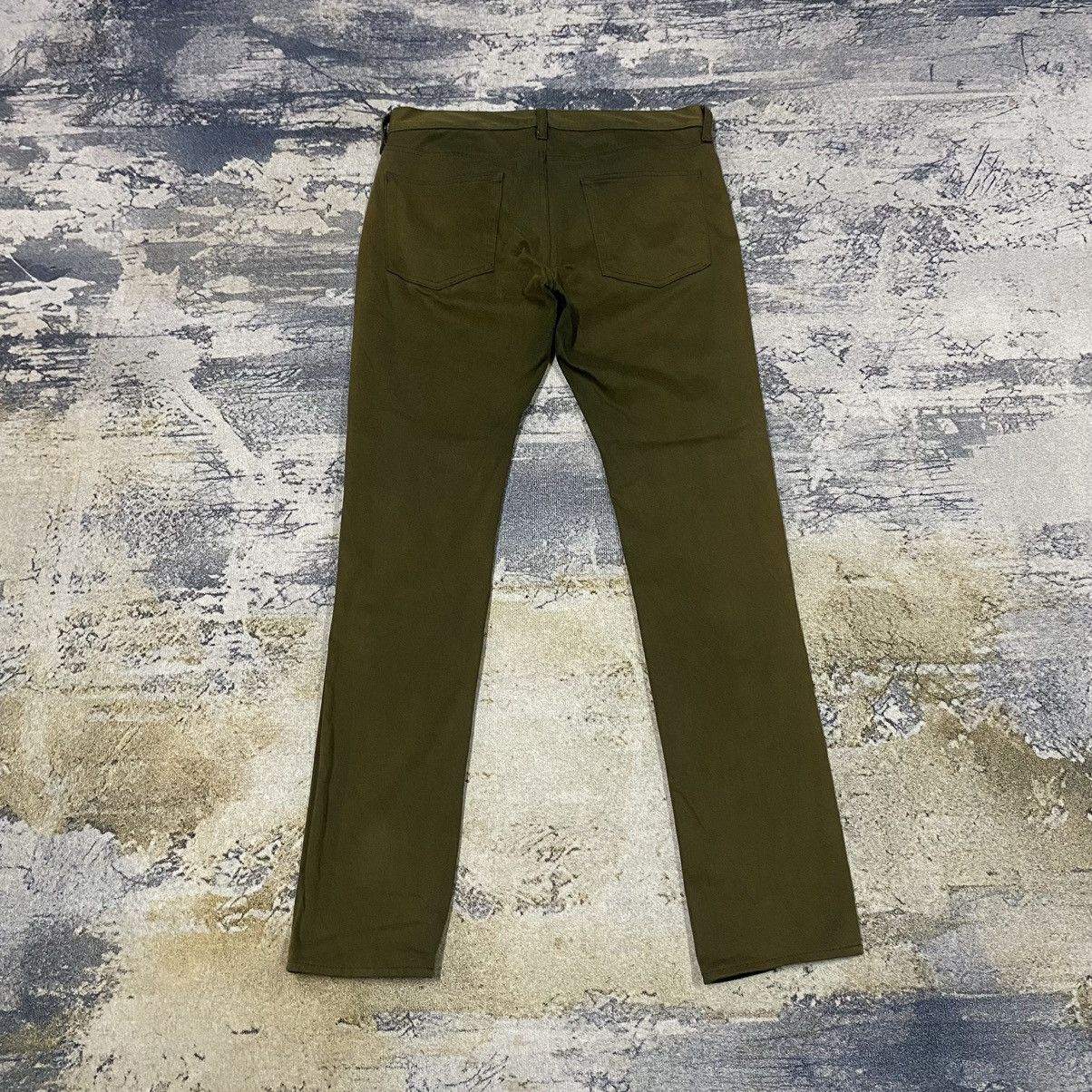 GU × Japanese Brand × Vintage Vintage Japan Gu Olive Green Elastic Jeans Size US 33 - 5 Thumbnail