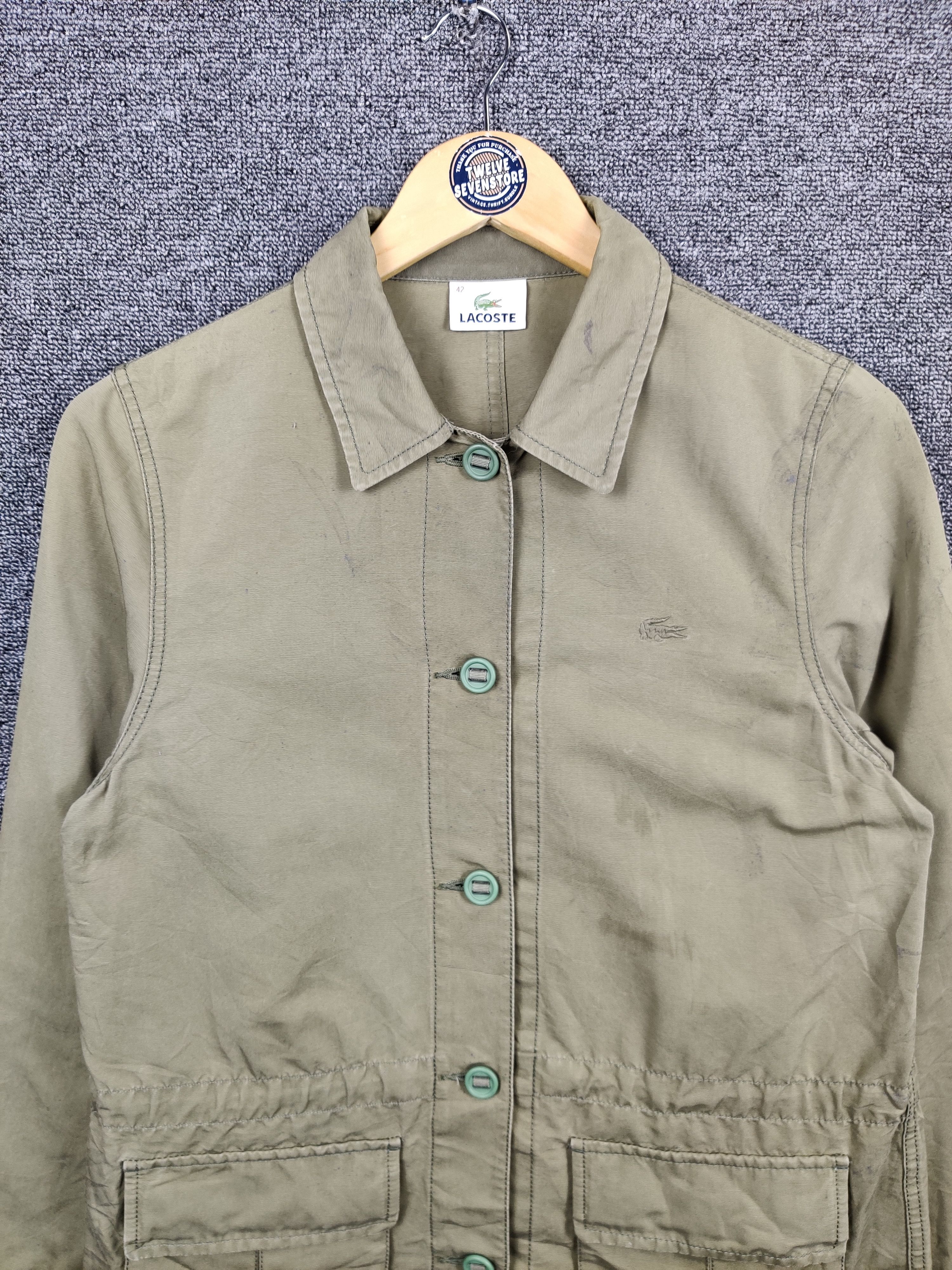 Lacoste Vintage Lacoste Army Military Jacket Olive Green Size US M / EU 48-50 / 2 - 5 Thumbnail