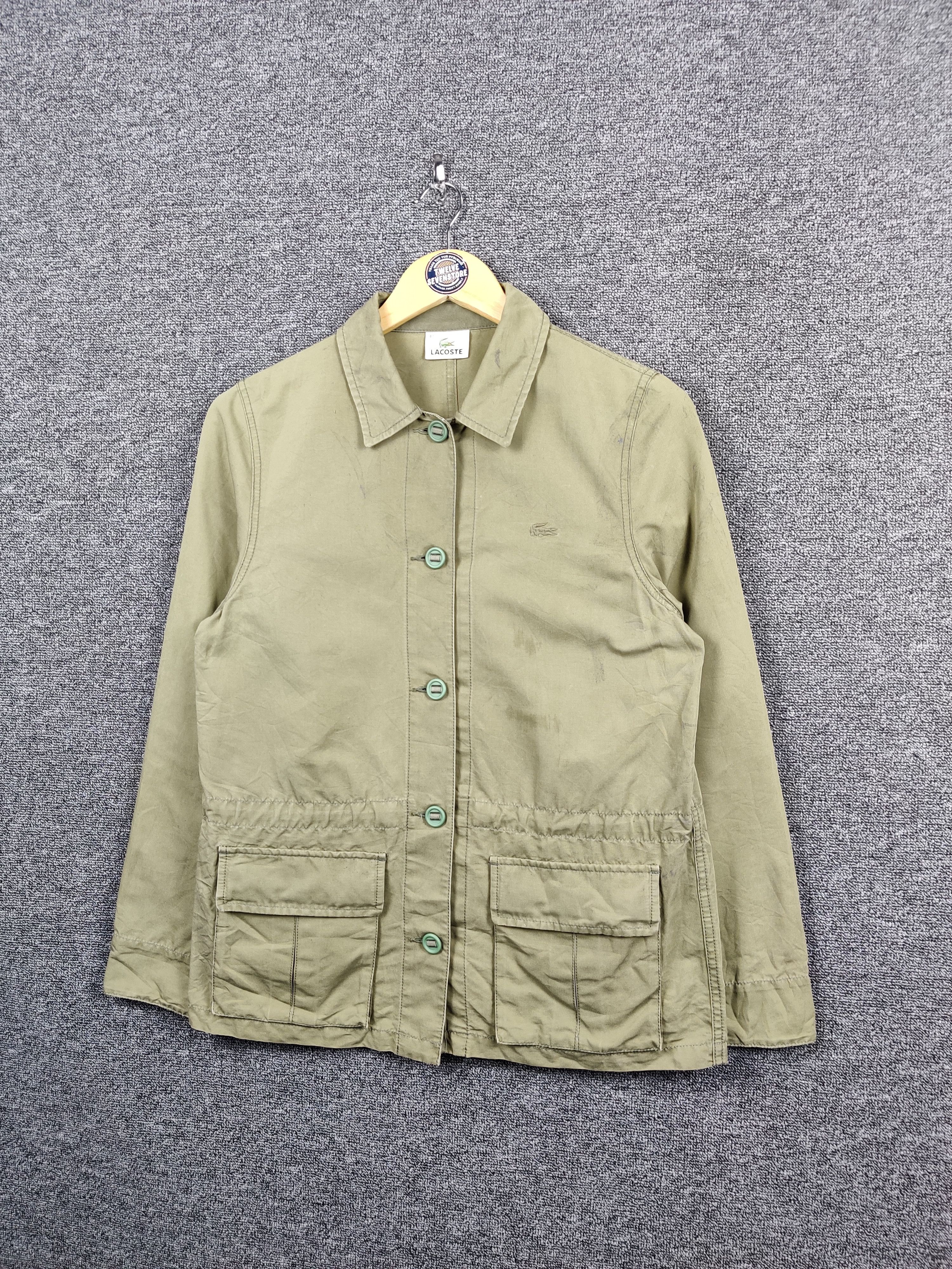 Lacoste Vintage Lacoste Army Military Jacket Olive Green Size US M / EU 48-50 / 2 - 2 Thumbnail