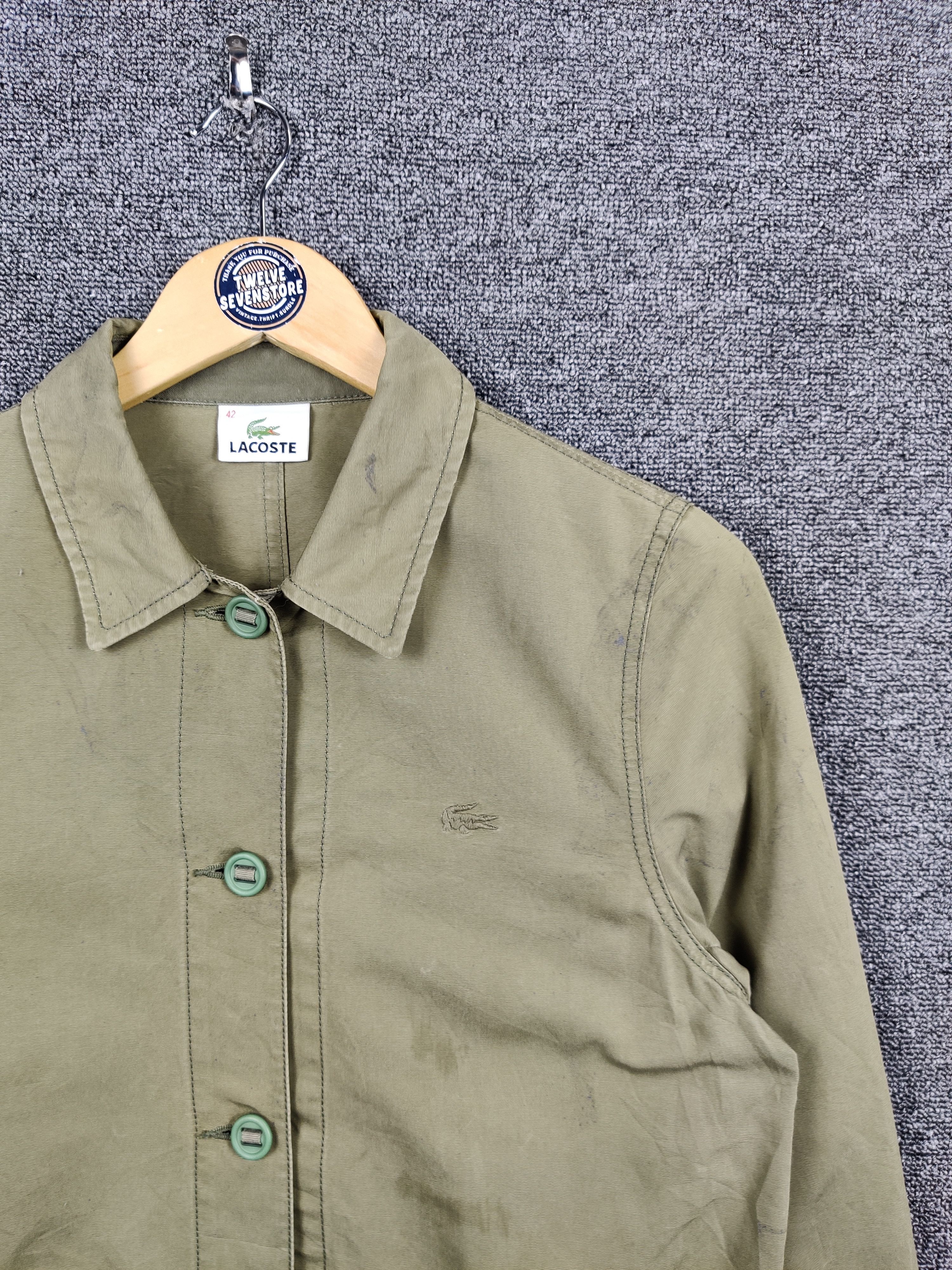 Lacoste Vintage Lacoste Army Military Jacket Olive Green Size US M / EU 48-50 / 2 - 4 Thumbnail