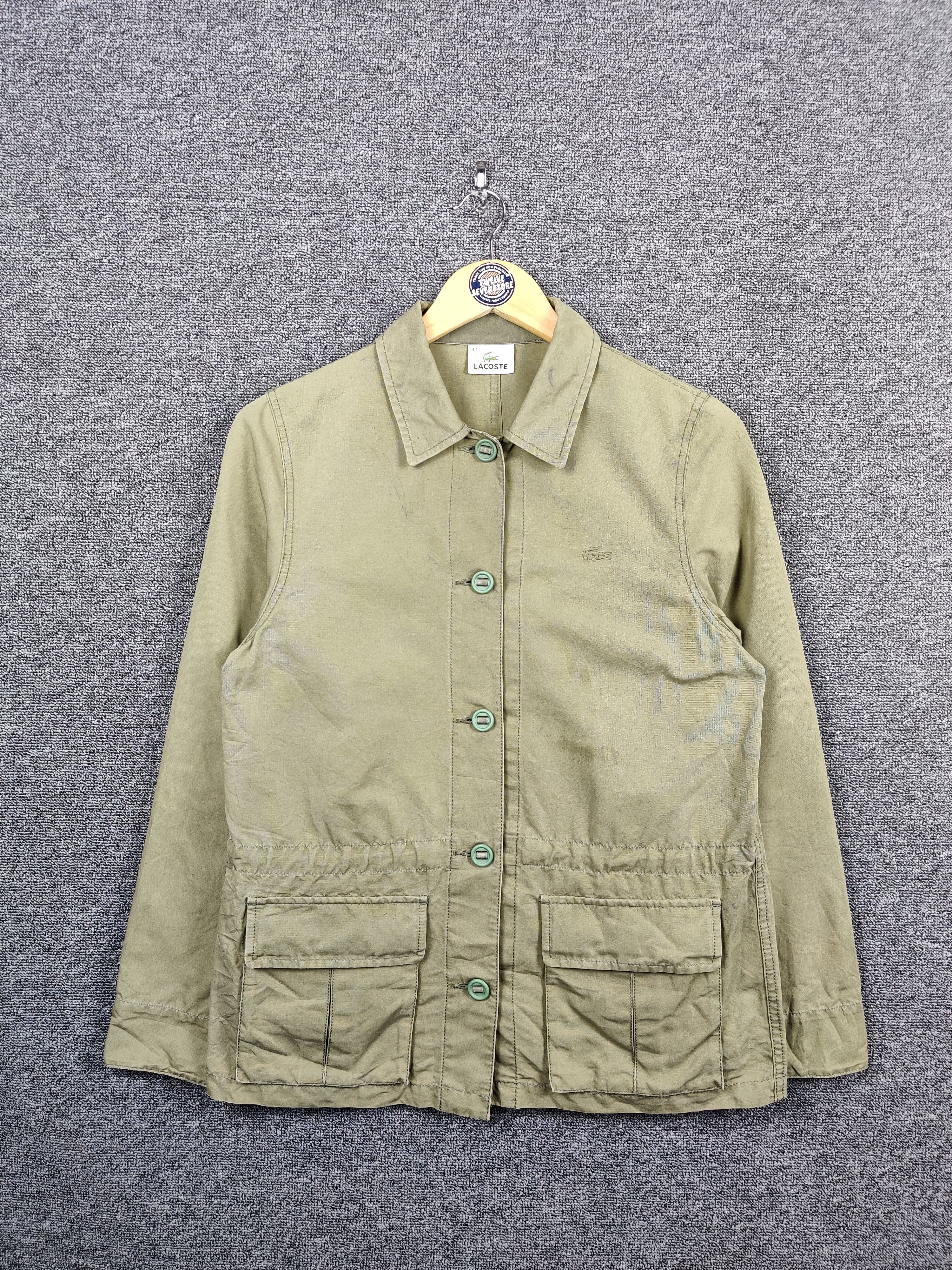 Lacoste Vintage Lacoste Army Military Jacket Olive Green Size US M / EU 48-50 / 2 - 1 Thumbnail