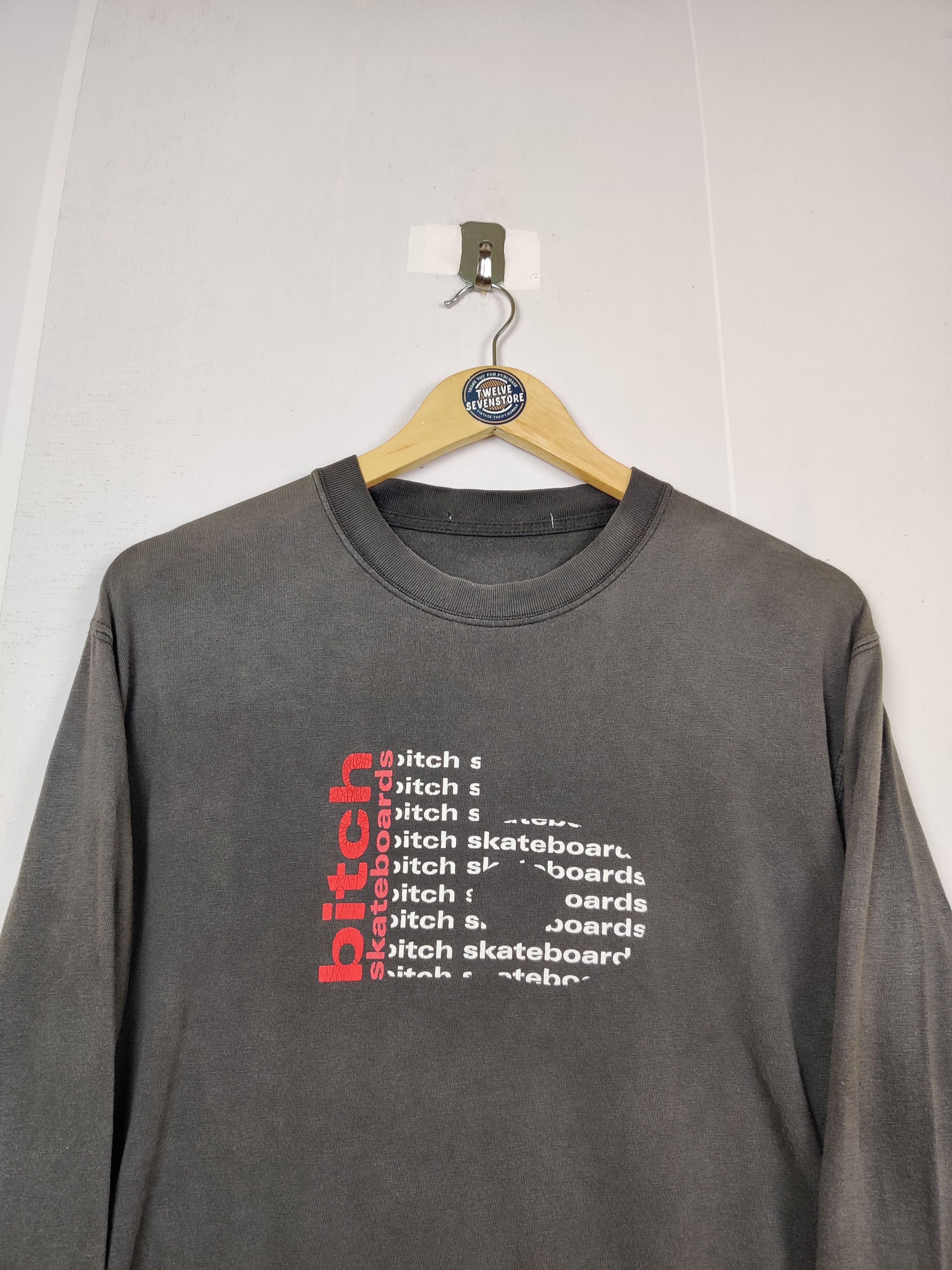 Vintage Vintage 90's Bitch Skateboard Long Sleeve Tee Tshirt Size US M / EU 48-50 / 2 - 6 Thumbnail