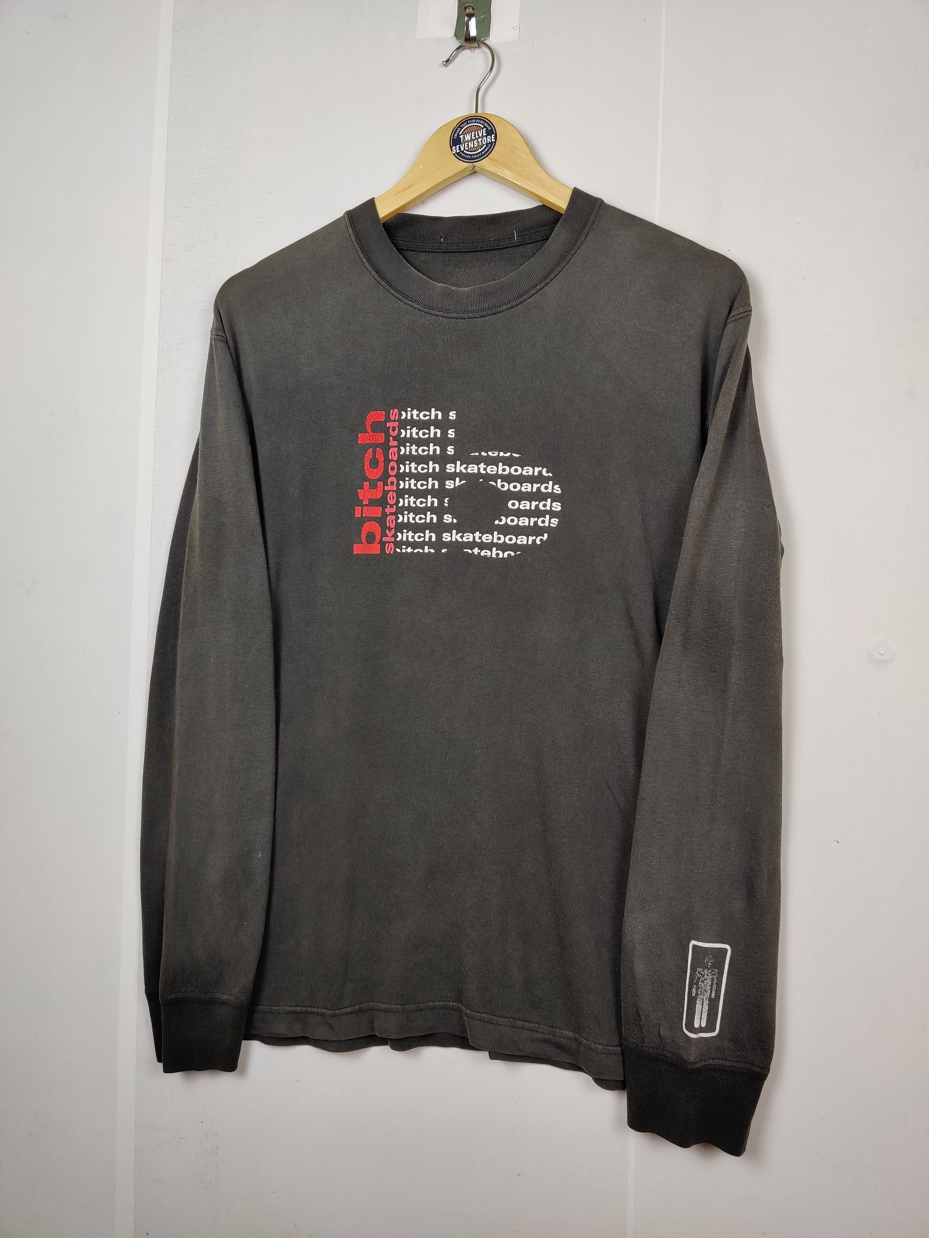 Vintage Vintage 90's Bitch Skateboard Long Sleeve Tee Tshirt Size US M / EU 48-50 / 2 - 2 Thumbnail