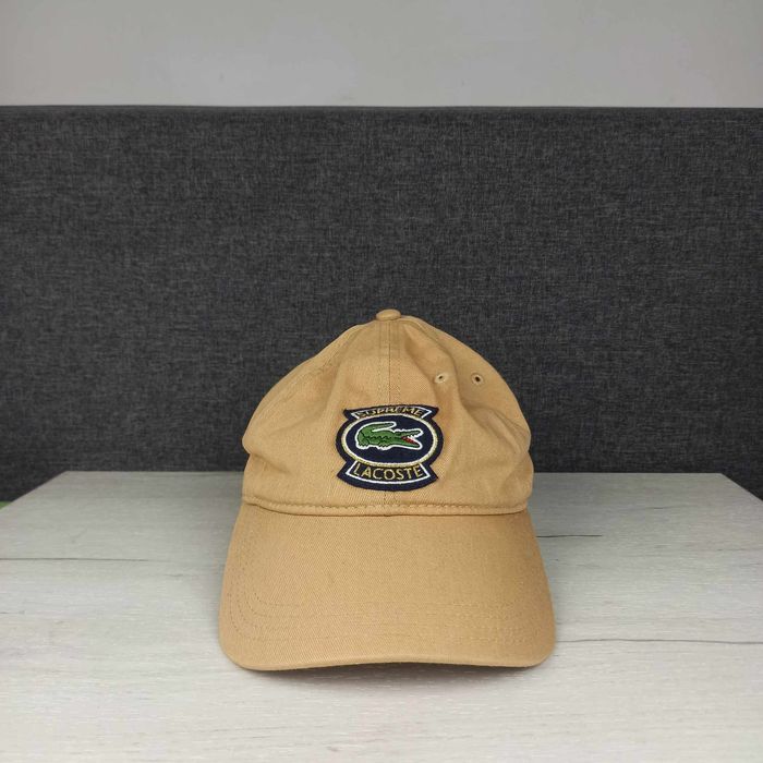 Supreme Beige Supreme LACOSTE Twill 6-Panel cap | Grailed