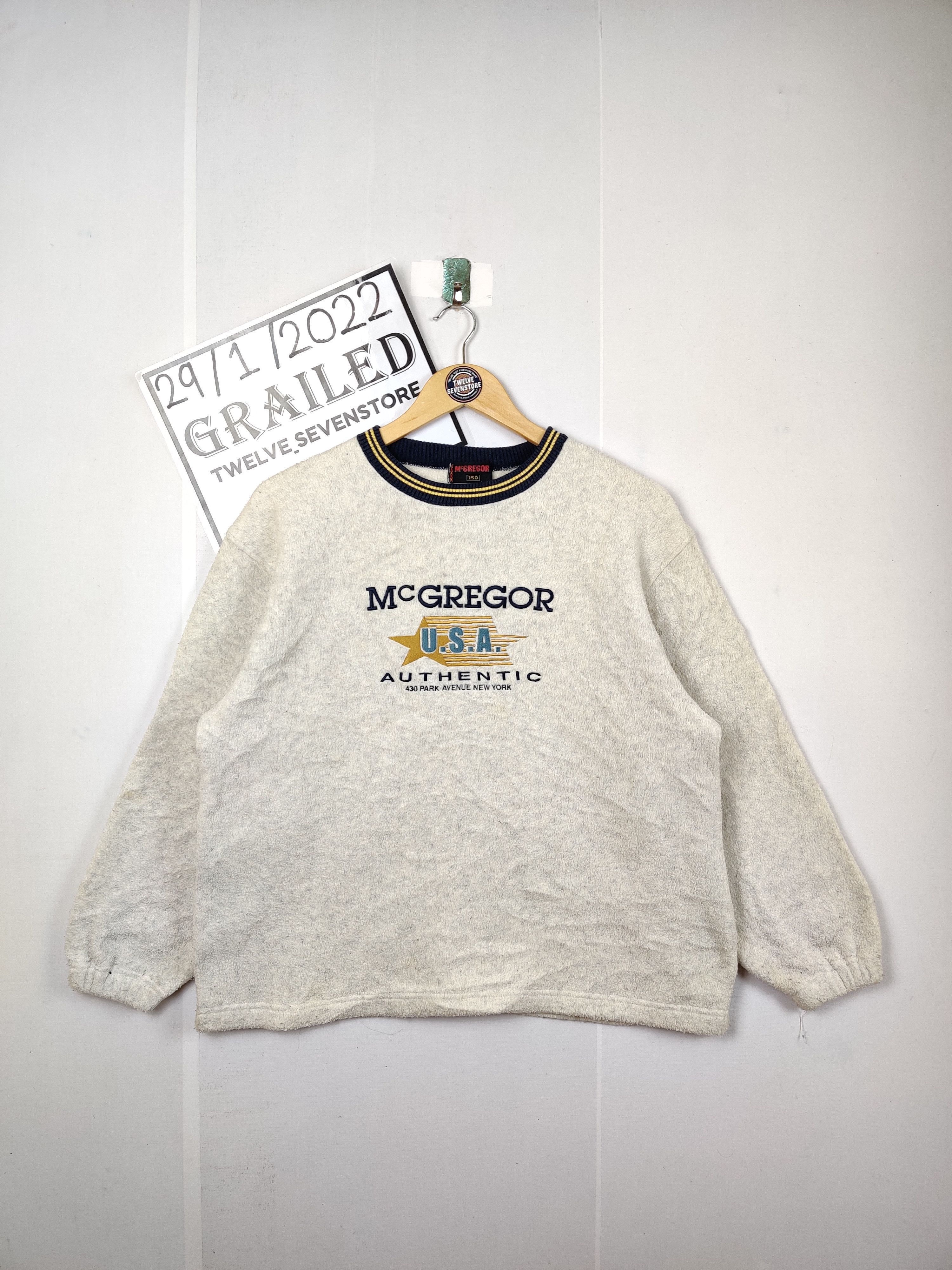 McGregor Vintage McGregor Embroidery Fleece Sweatshirt Size US L / EU 52-54 / 3 - 1 Thumbnail