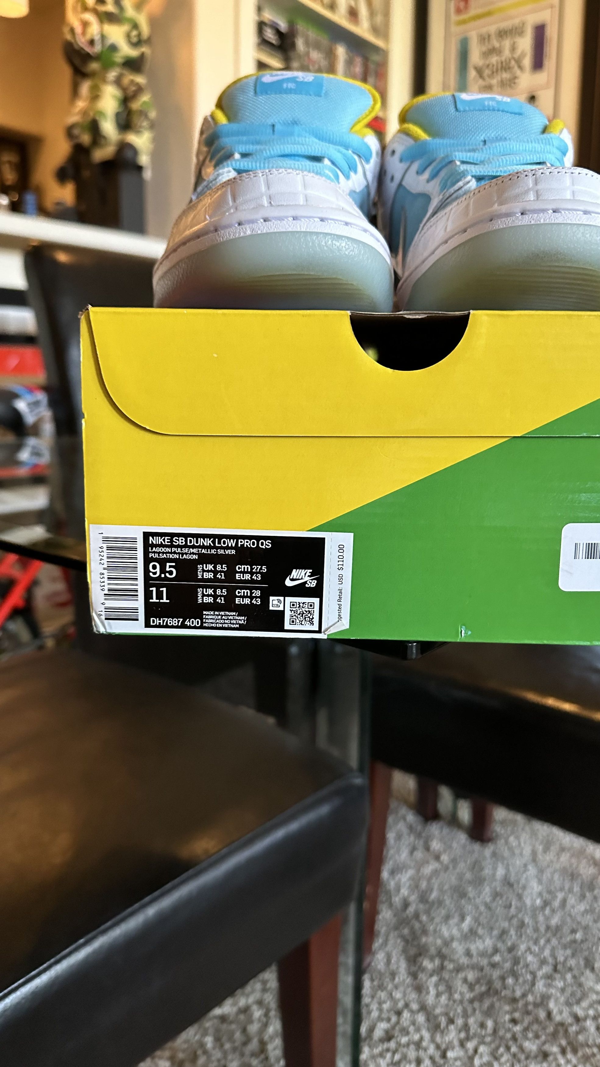 Nike NIKE SB DUNK LOW PRO FTC LAGOON PULSE DH7687-400 9.5 Size US 9.5 / EU 42-43 - 9 Thumbnail