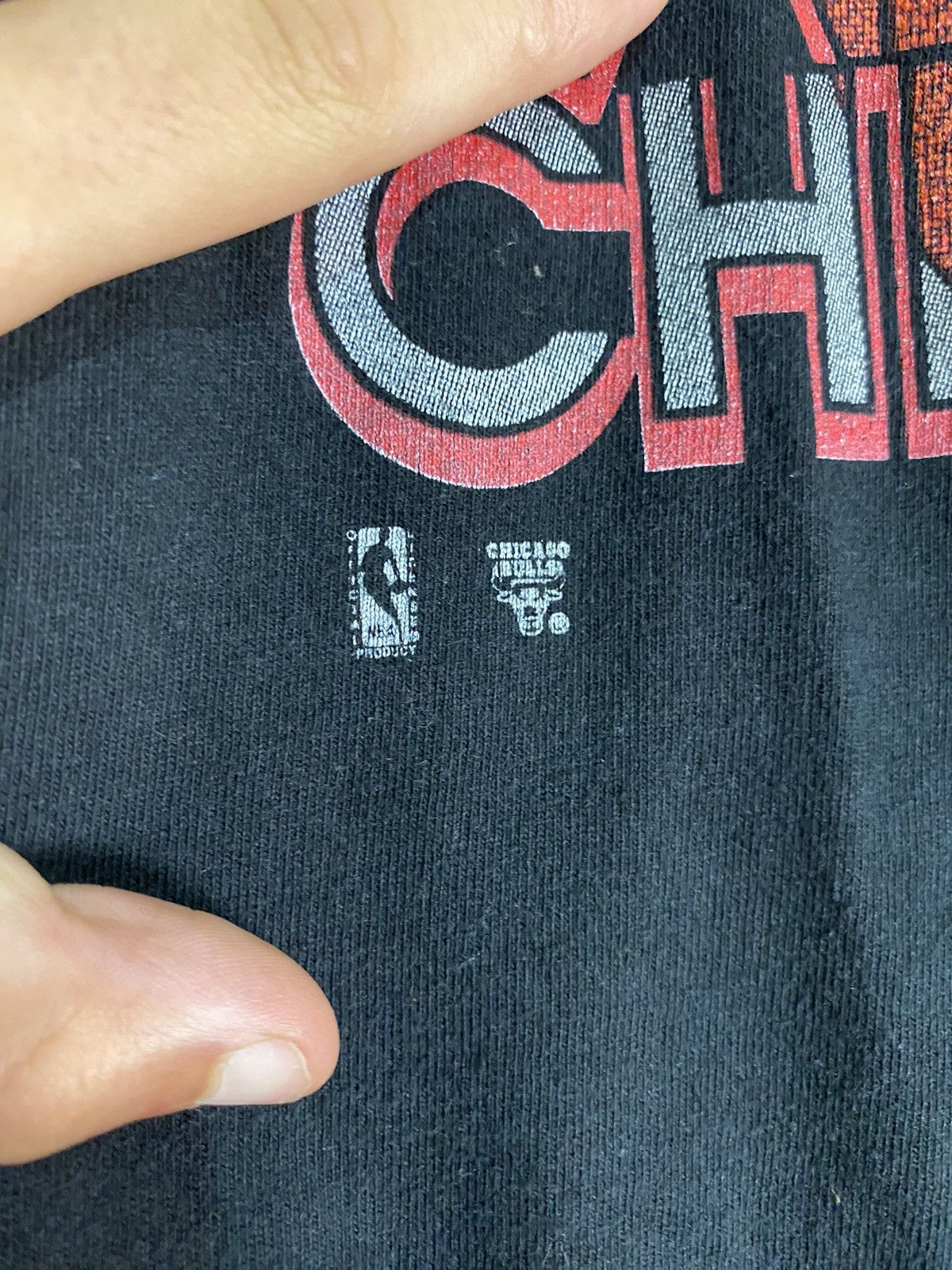 NBA × Vintage Vintage 90s Chicago Bulls T Shirt Michael Jordan Tee Lakers Size US M / EU 48-50 / 2 - 3 Thumbnail