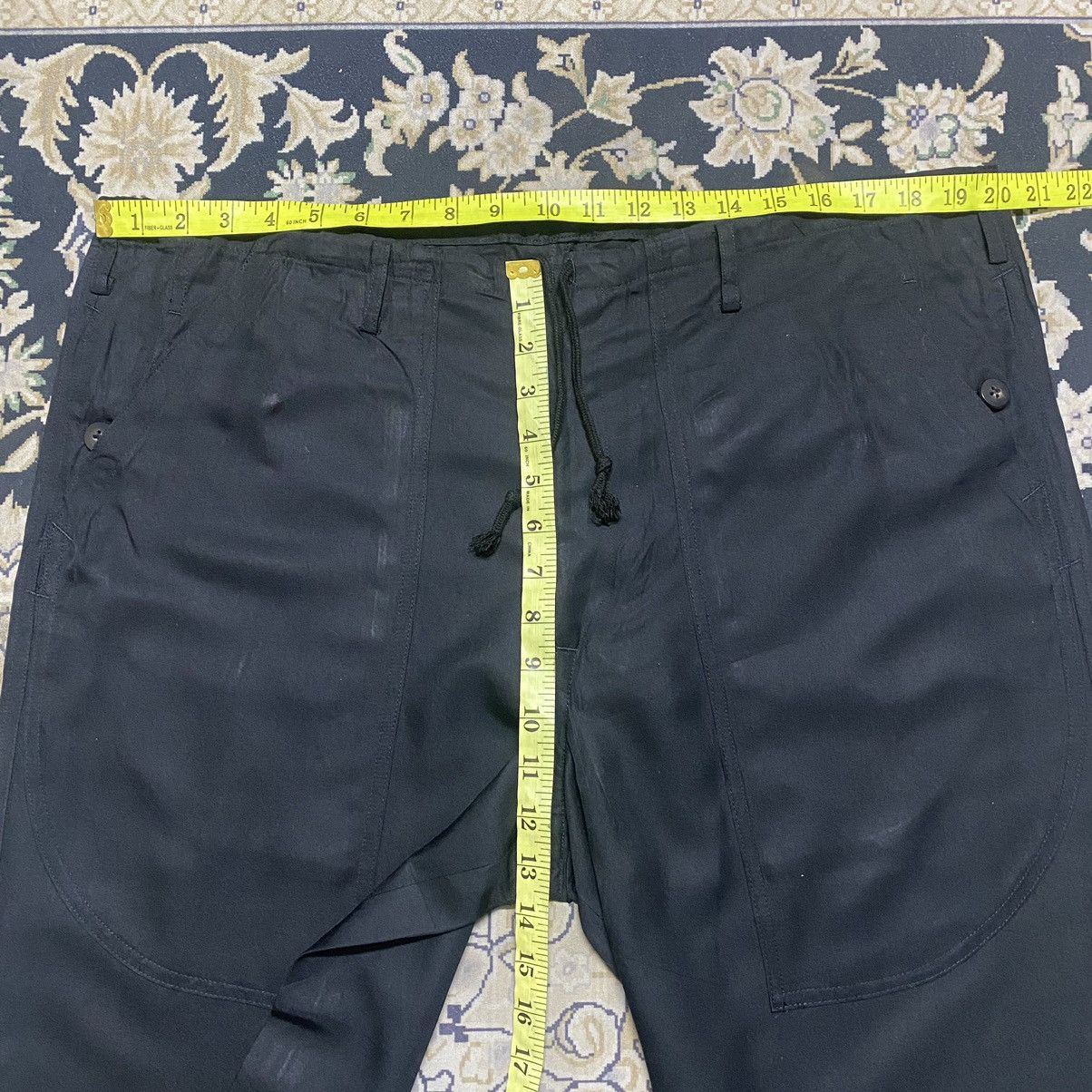 Yohji Yamamoto SS2002 Yohji Yamamoto Soie Silk Drawstring Baggy Pants Size US 36 / EU 52 - 20 Thumbnail
