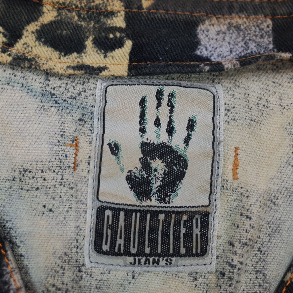 Jean Paul Gaultier AW1992 Jean Paul Gaultier Face Print Denim Vest Vintage Size US M / EU 48-50 / 2 - 6 Thumbnail