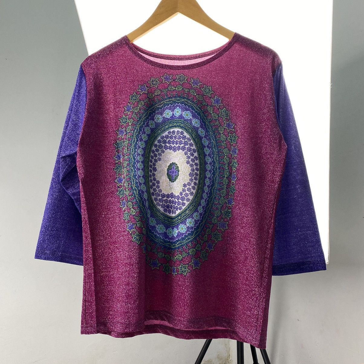 Japanese Brand × Jean Paul Gaultier × Vintage Vintage glitter art Jean Paul Gaultier style Size L / US 10 / IT 46 - 2 Thumbnail
