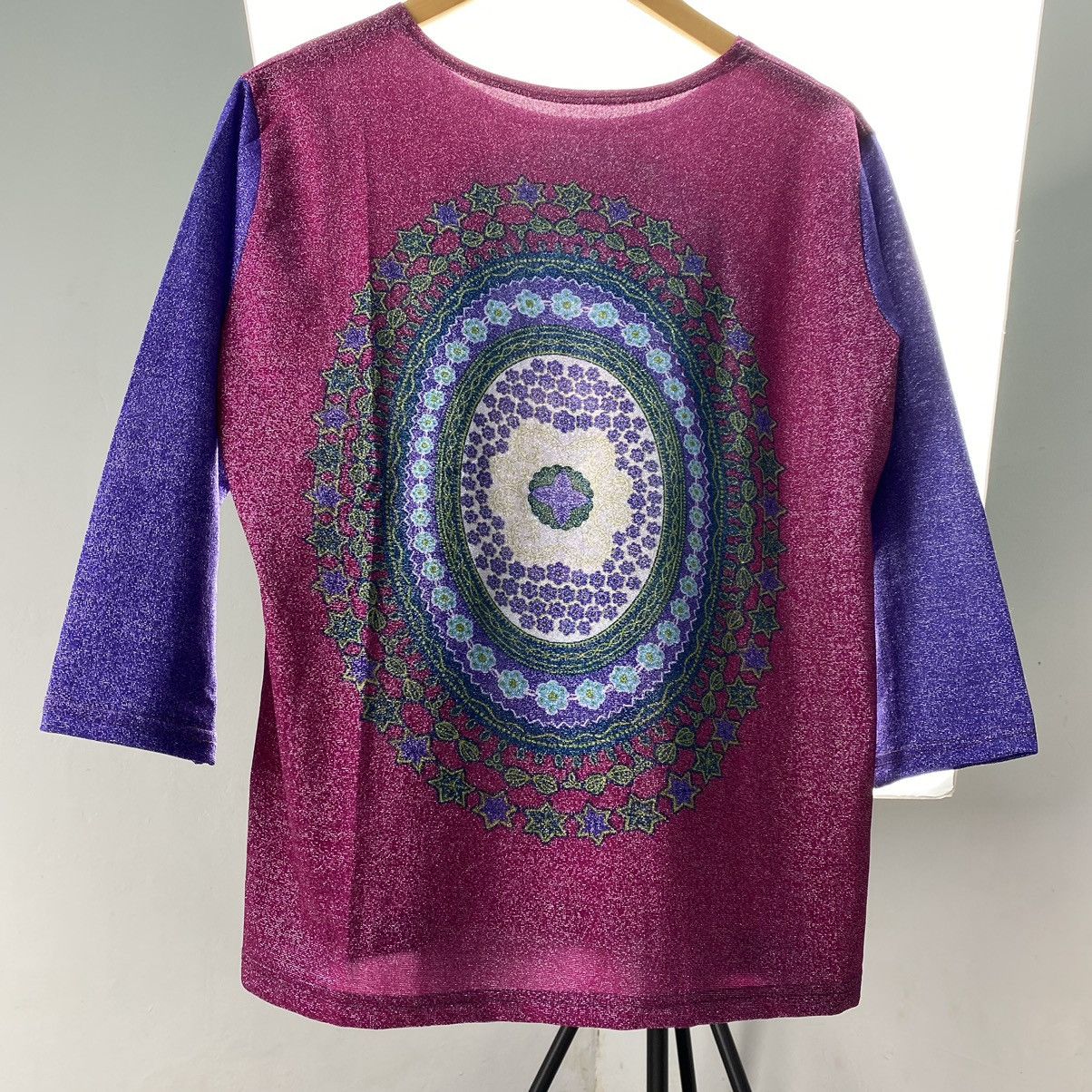 Japanese Brand × Jean Paul Gaultier × Vintage Vintage glitter art Jean Paul Gaultier style Size L / US 10 / IT 46 - 3 Thumbnail