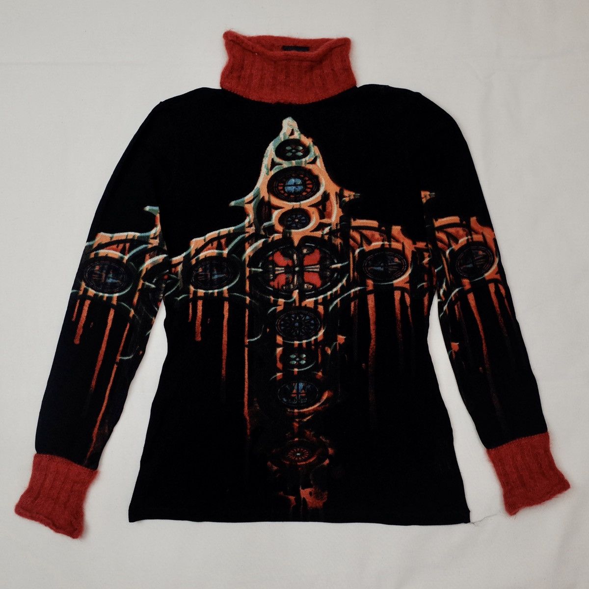 Jean Paul Gaultier FW98 Marilyn Manson Church Cross Mesh shirt | Grailed