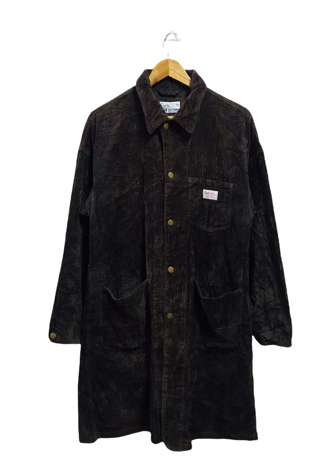 image of Coen Smith's Workwear Corduroy Vintage Long Jacket in Brown, Men's (Size Medium)