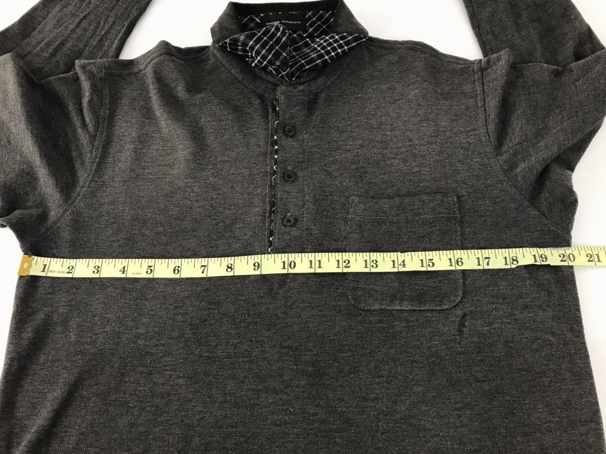 Japanese Brand Kansai Yamamoto Single Pocket Design Polo Longsleeve Tee Size US S / EU 44-46 / 1 - 8 Thumbnail