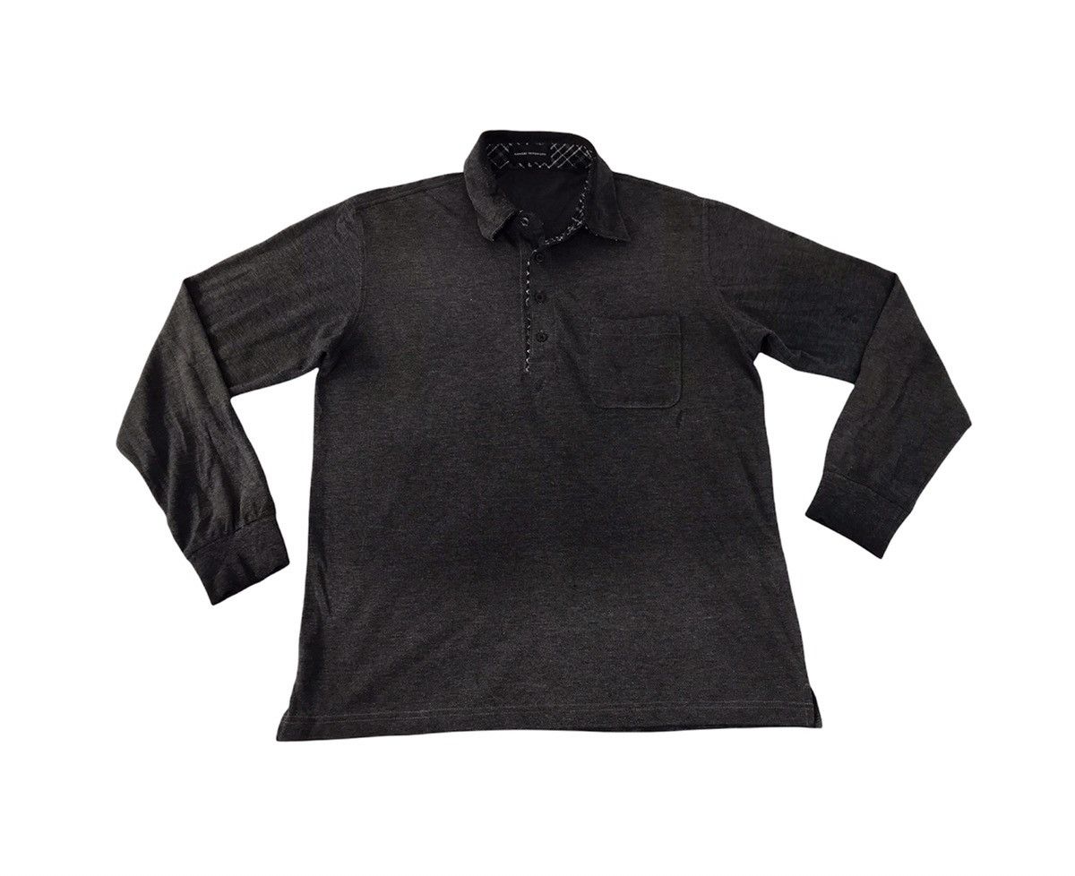 Japanese Brand Kansai Yamamoto Single Pocket Design Polo Longsleeve Tee Size US S / EU 44-46 / 1 - 1 Thumbnail