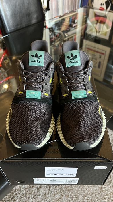 Adidas ADIDAS ZX 4000 4D CARBON BLACK 9.5 BD7865 ZX4000 Grailed