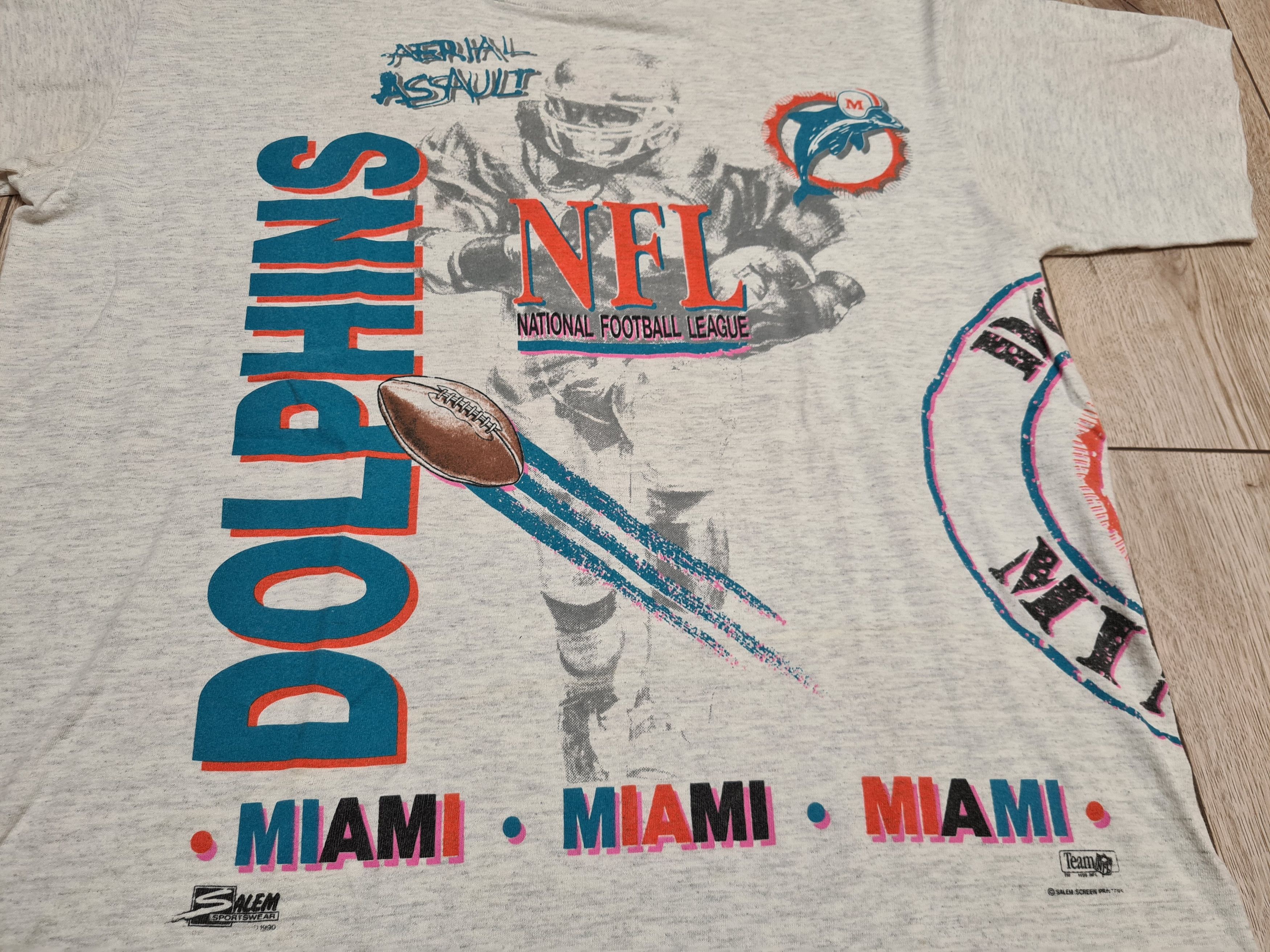 NFL MIAMI DOLPHINS 1990 VITAGE SHIRT NFL AMERICAN FOOTBALL MERCH Size US XL / EU 56 / 4 - 3 Thumbnail